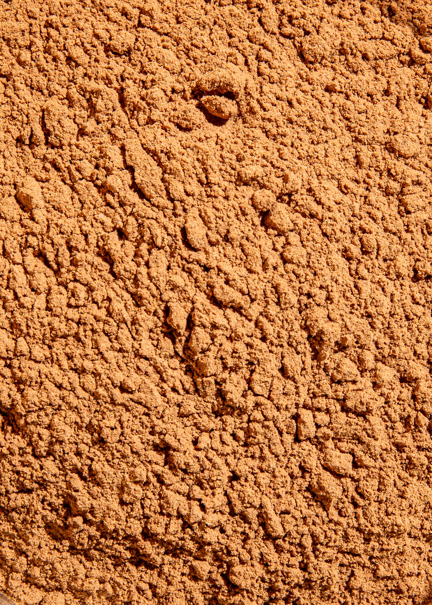 un gros plan d' un tas de terre brune