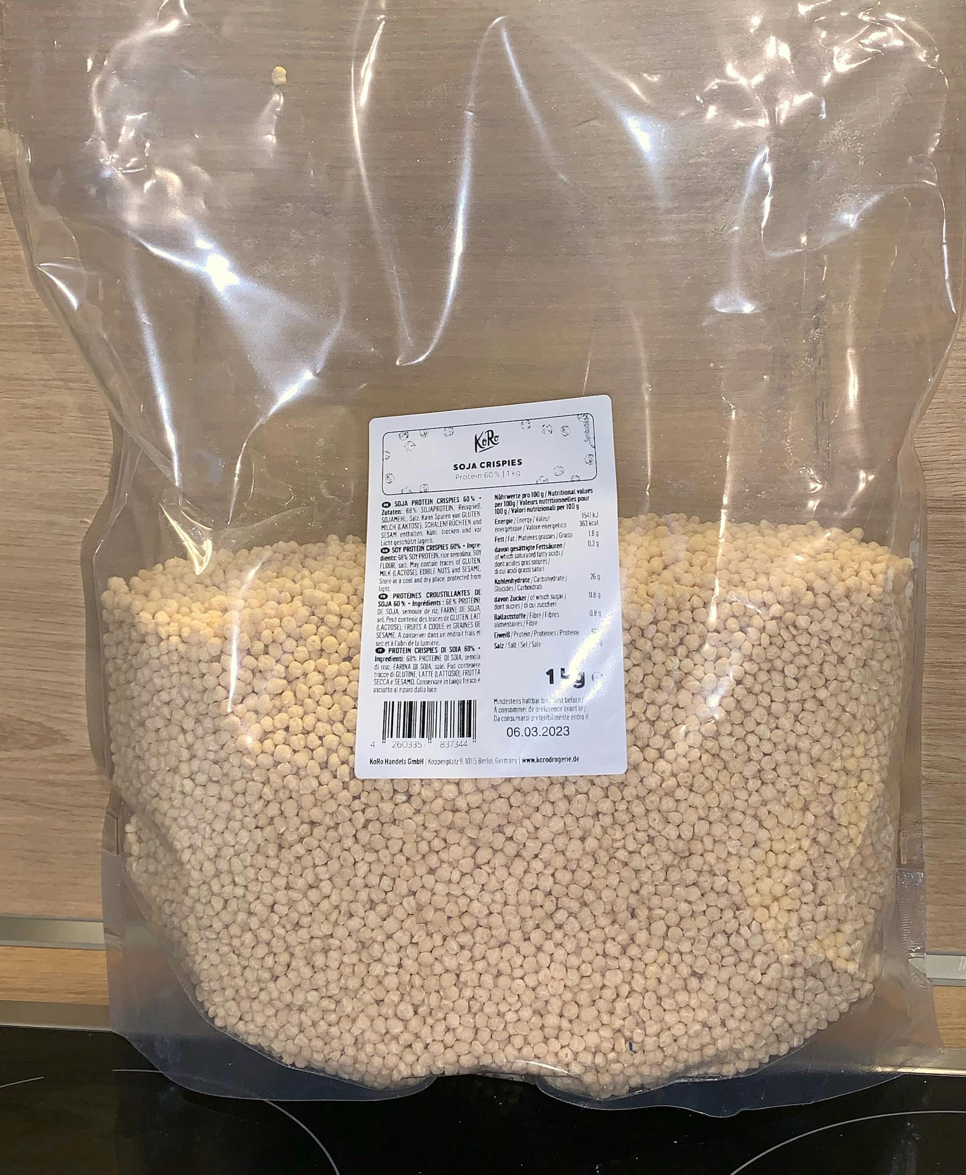 Soy Crispies - 60% Protein 35 oz (2.2 lb) 1kg