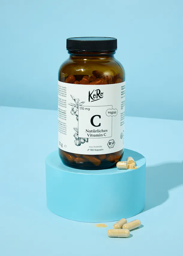 Natürliches Vitamin C aus Bio-Acerola Kapseln 180 Stück