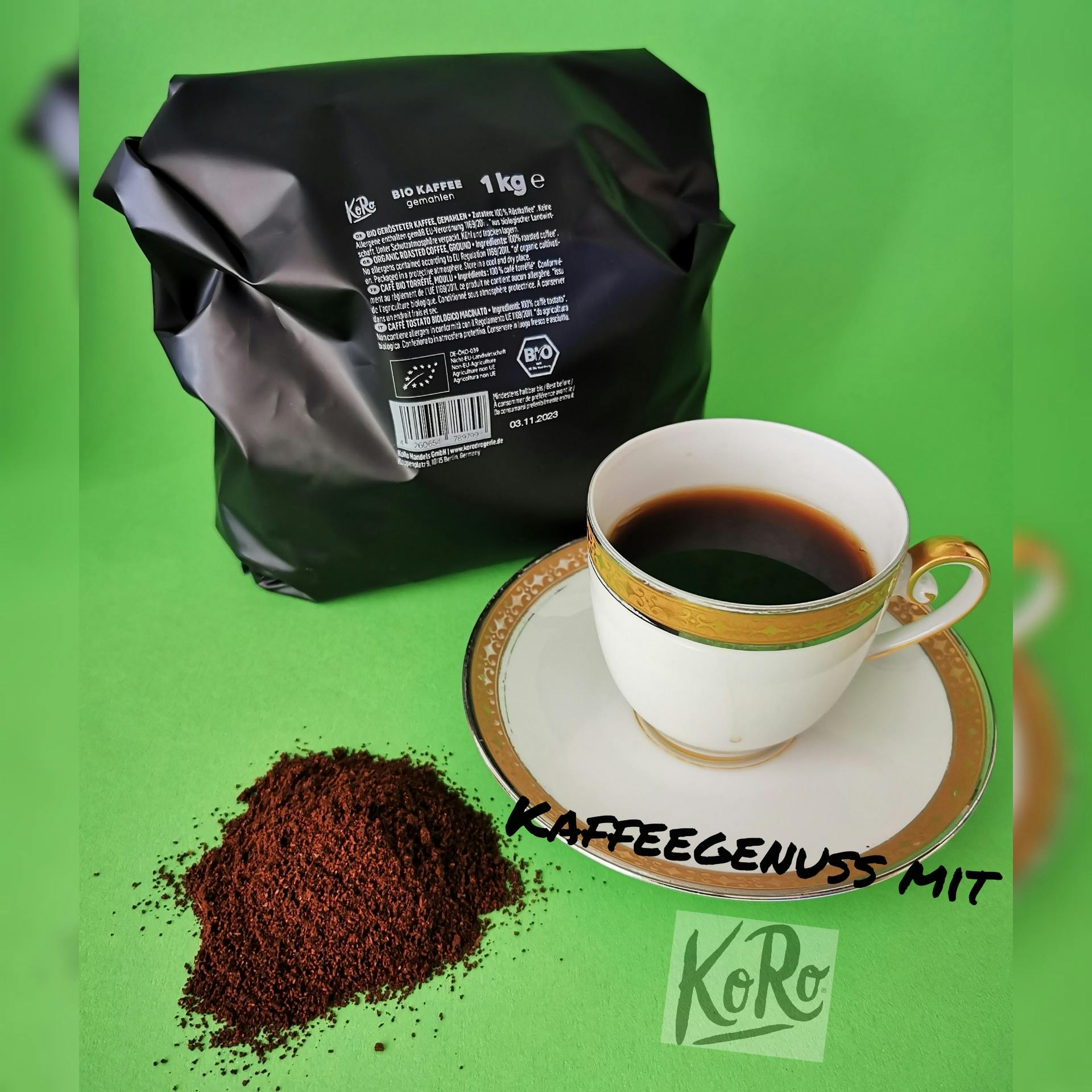 Combien De Café Avec 1kg De Café Moulu Achetez notre café noir bio moulu 1 kg | KoRo Luxembourg