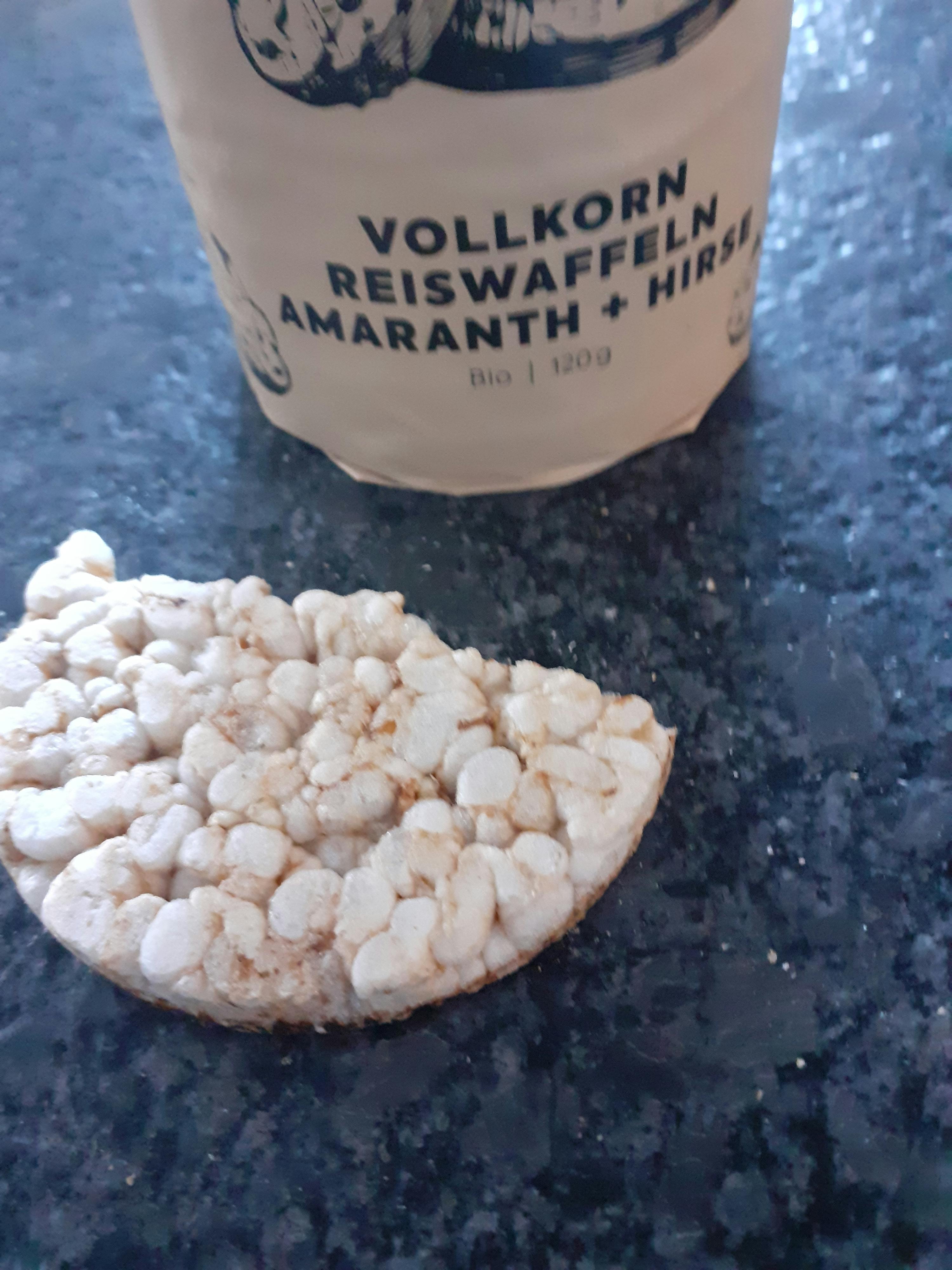 un barattolo di vollkorn reiswaffeln amaranth