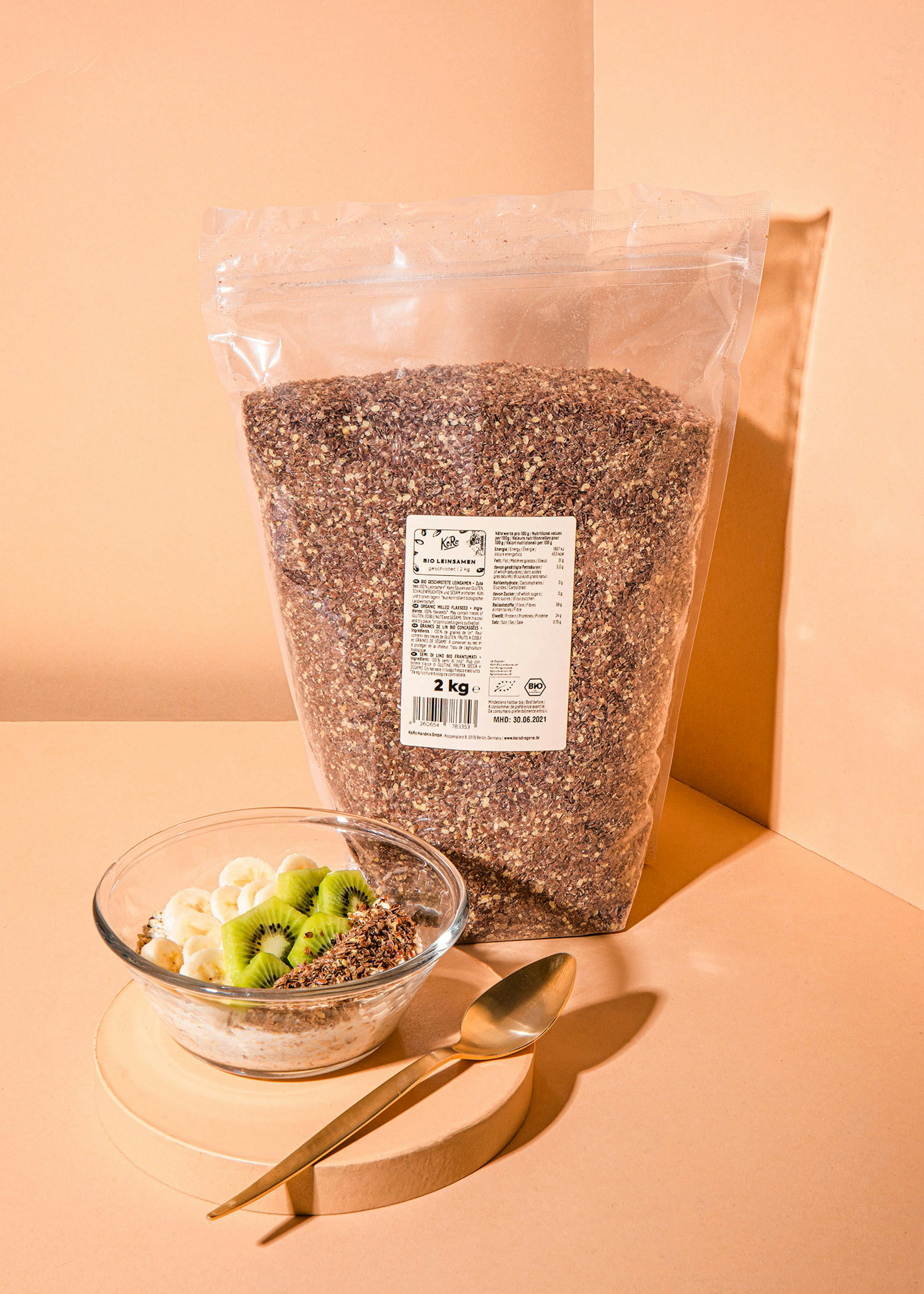 Graines de lin brunes moulues biologiques (graines de lin moulues) 1kg :  : Epicerie