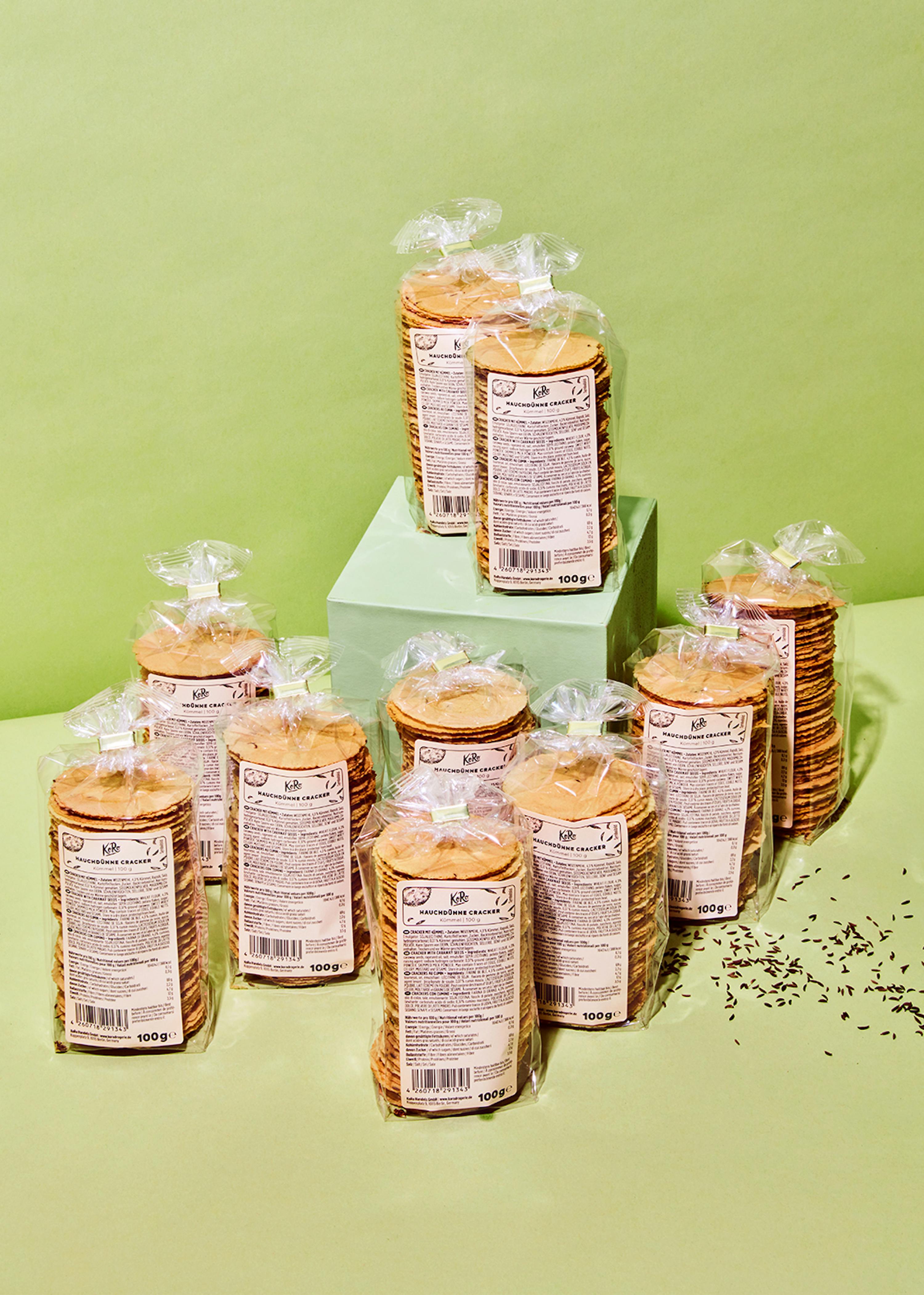 Comprar crackers extrafinas con comino KoRo Spain