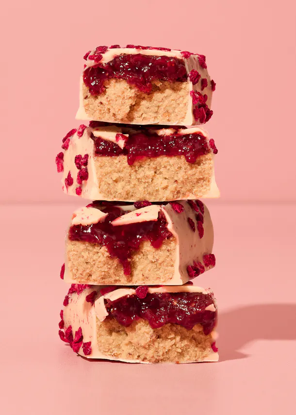 Barre protéinée vegan à la framboise & Choc blanc bio | 3 x 45 g hover