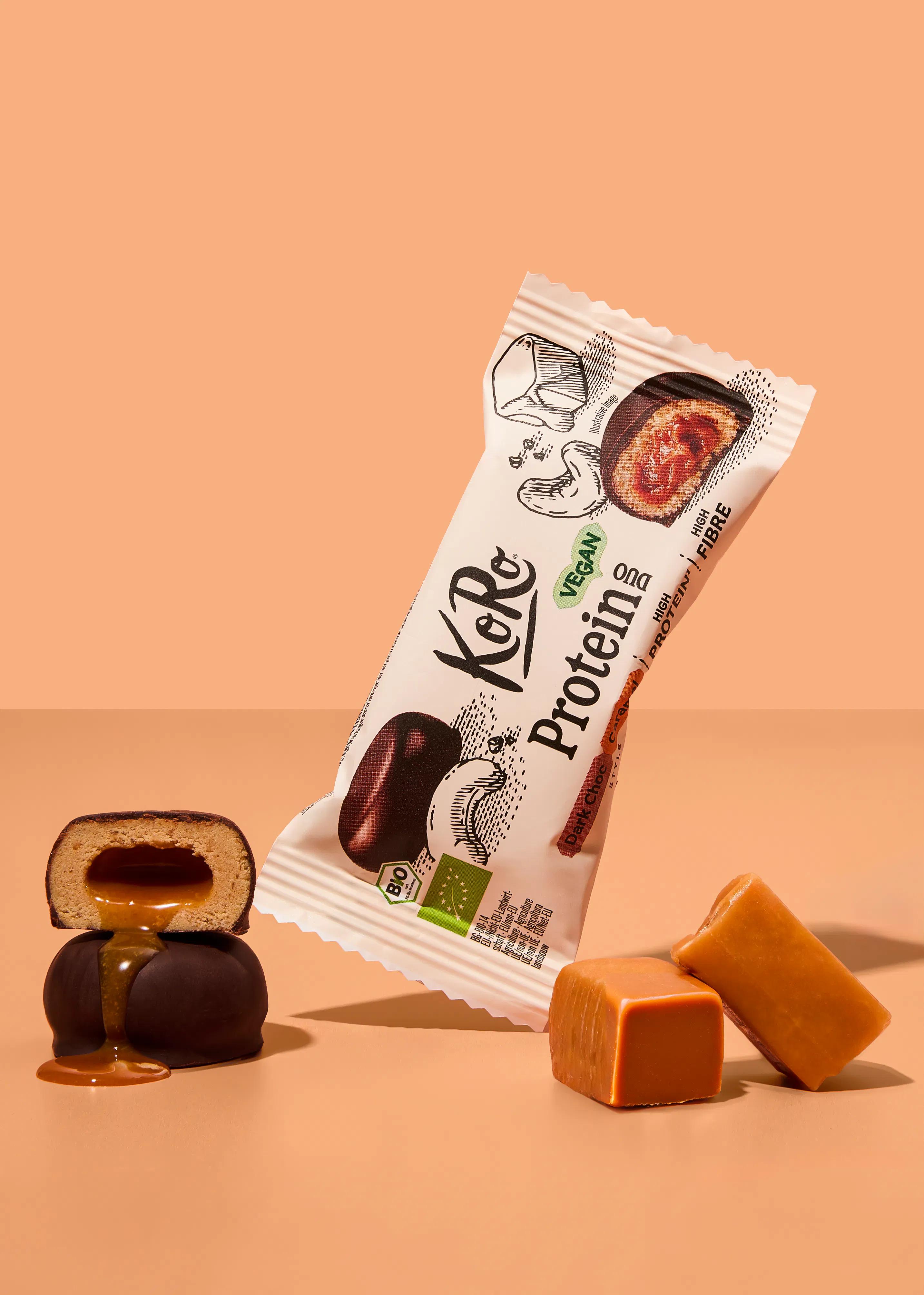 Duo protéiné choc noir et noix de cajou saveur caramel bio 2 x 20 g