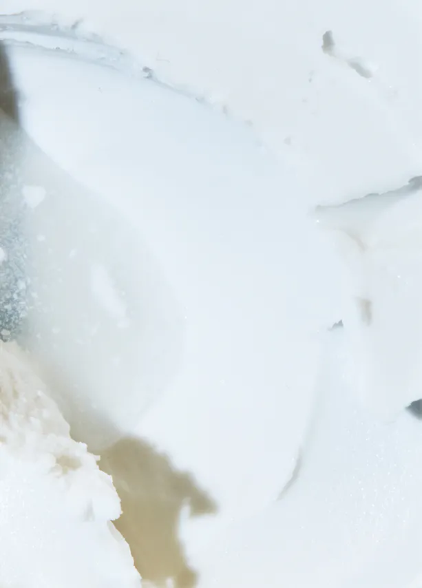 a close up of a white substance that looks like ice