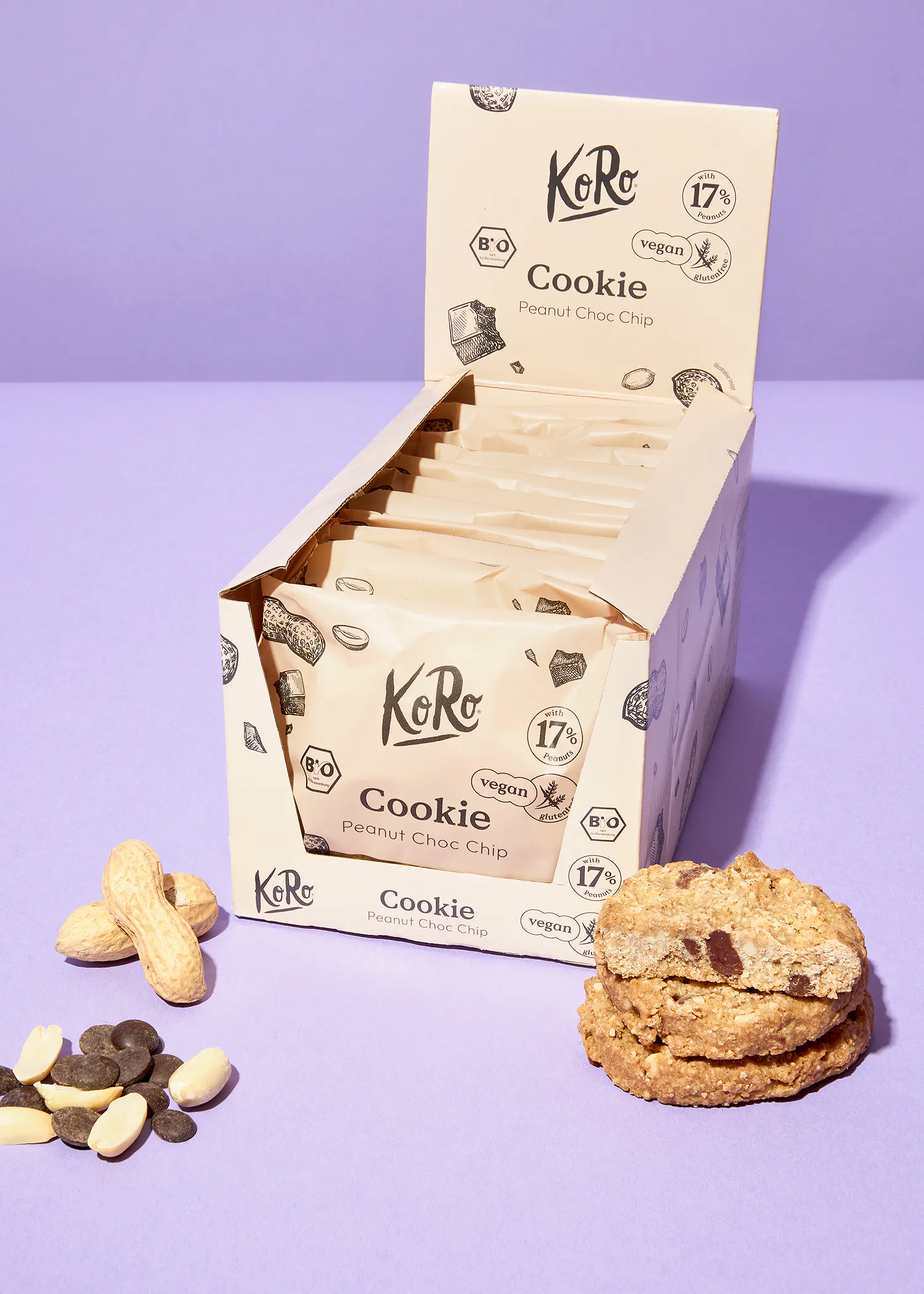 Bio Cookie Peanut Chocolate Chip 12 x 50 g