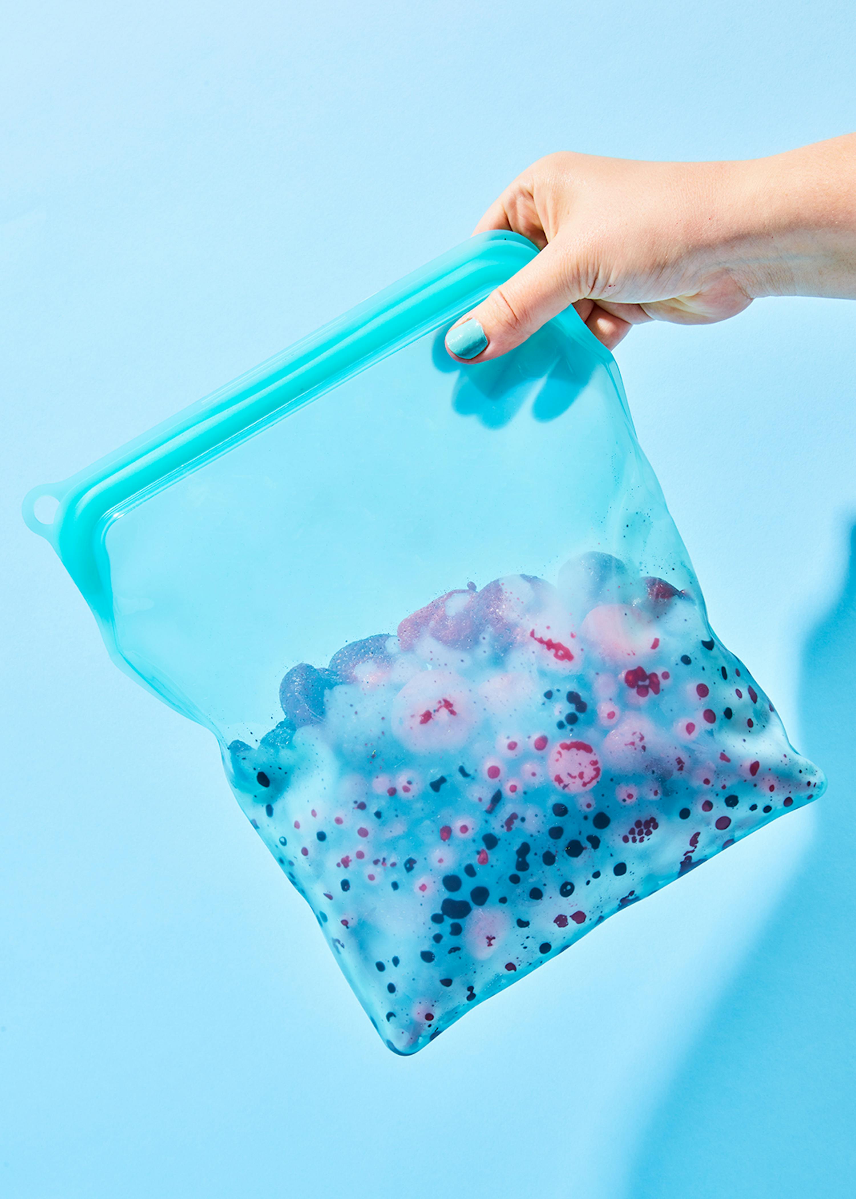 Achetez un sac de congélation en silicone réutilisable transparent