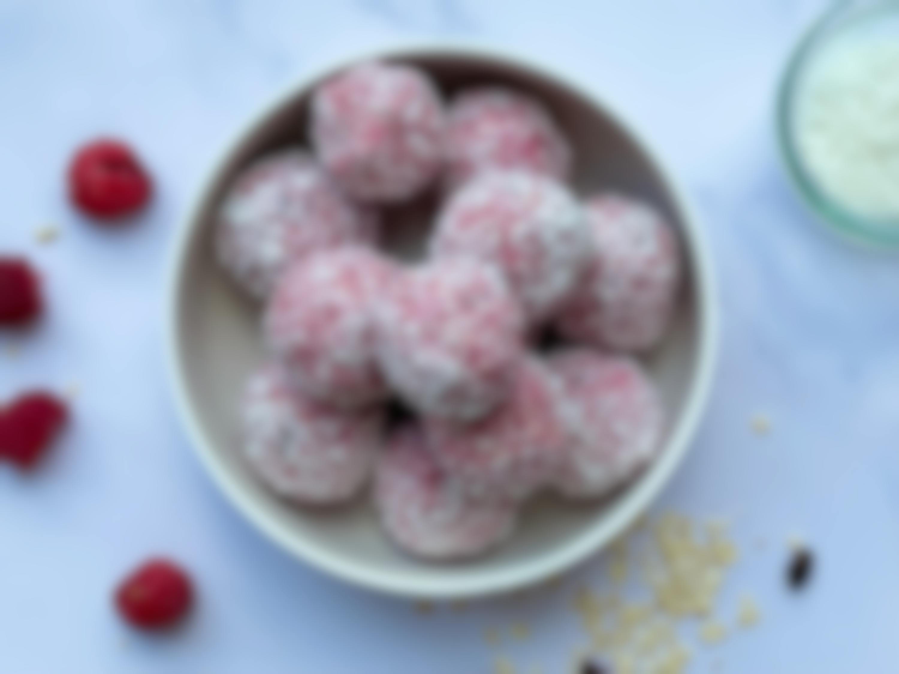 Pink breakfast balls