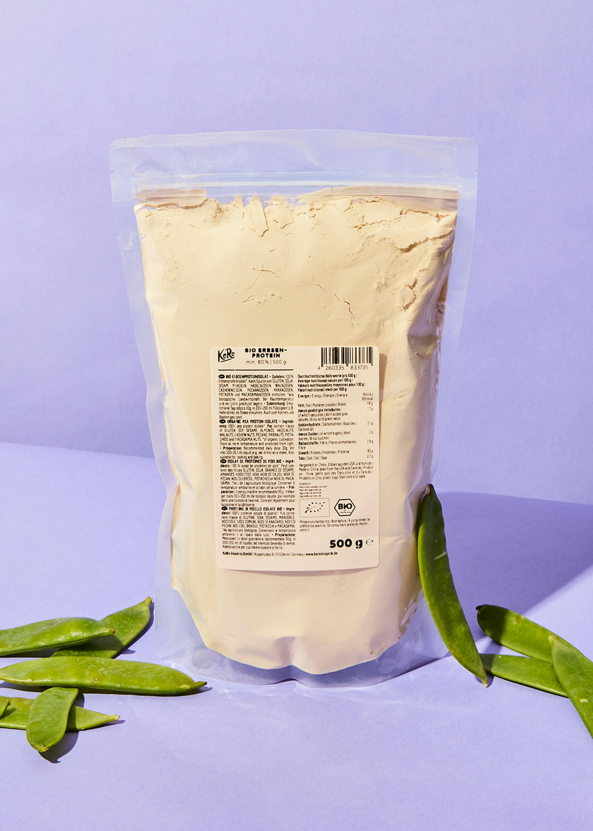 KoRo Bio Erbsenprotein mit 80 % Eiweißgehalt