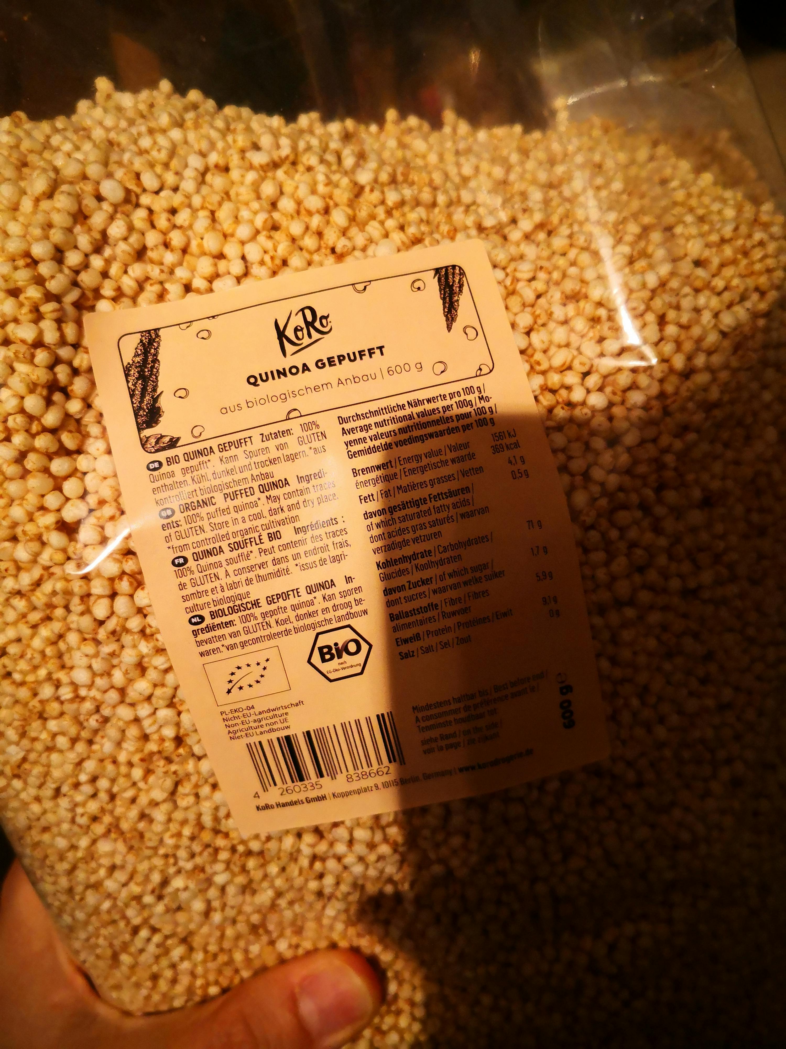 Bio Quinoa gepufft kaufen KoRo Austria