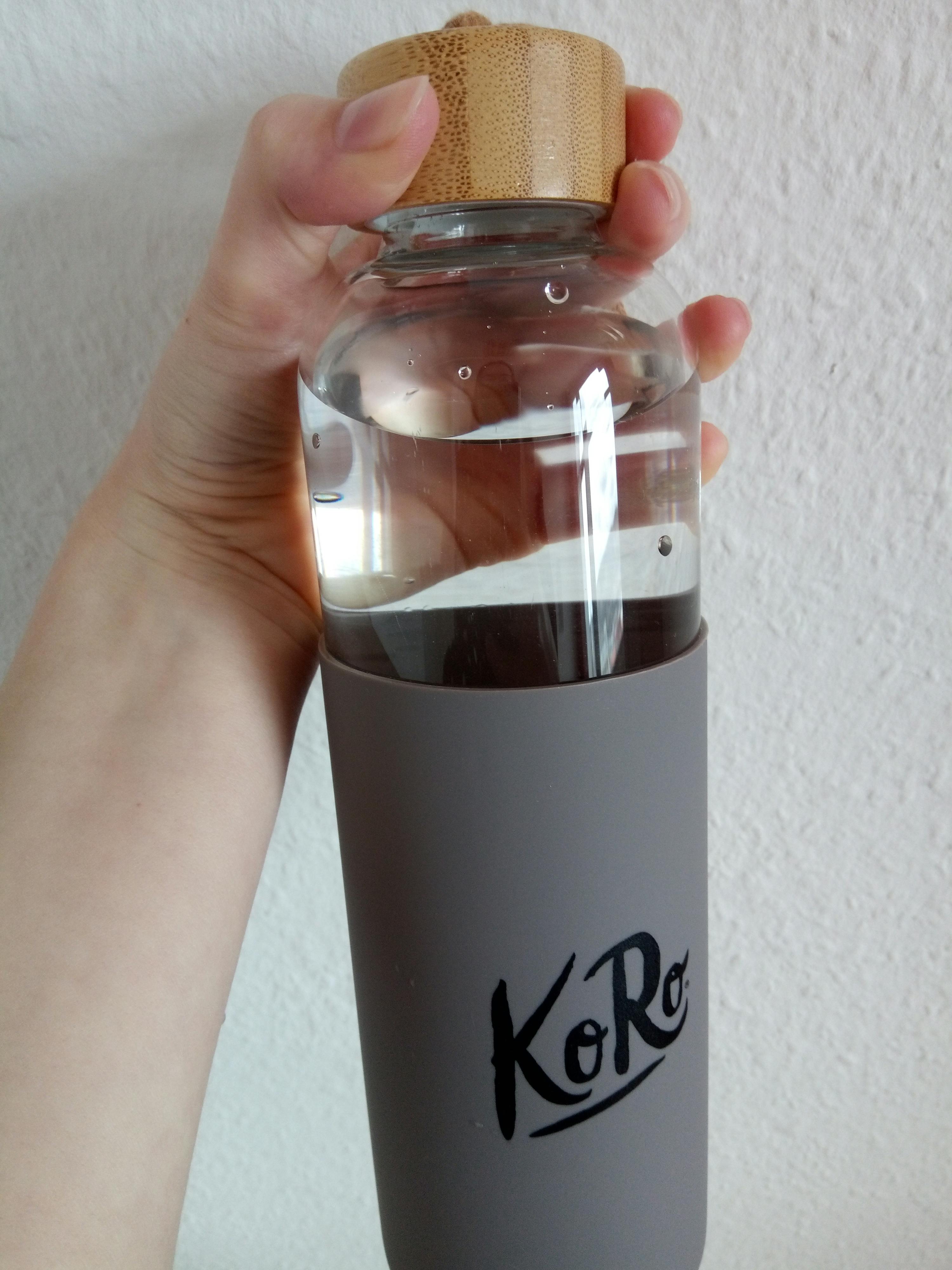 Borraccia in vetro KoRo con guaina in silicone | 750 ml