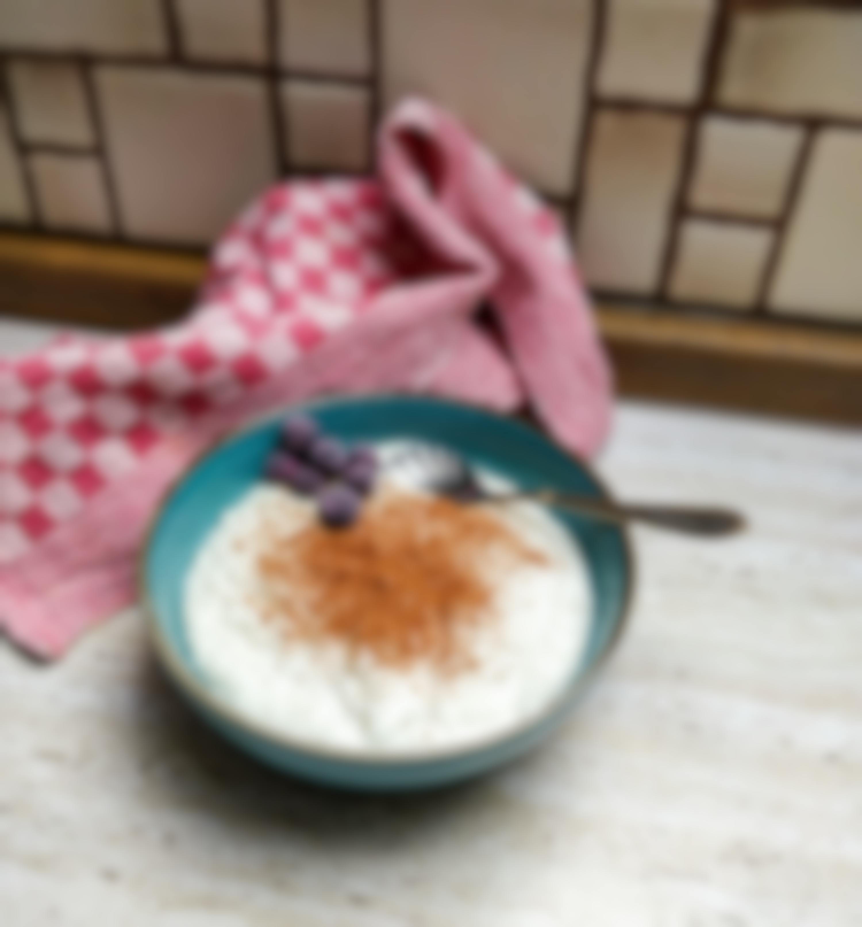 Protein rich flash rice pudding