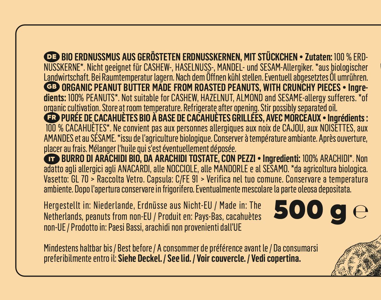 4260654781366 - Crunchy Bio Erdnussmus 500 g 4260654781366 - Crunchy Bio Erdnussmus 500 g