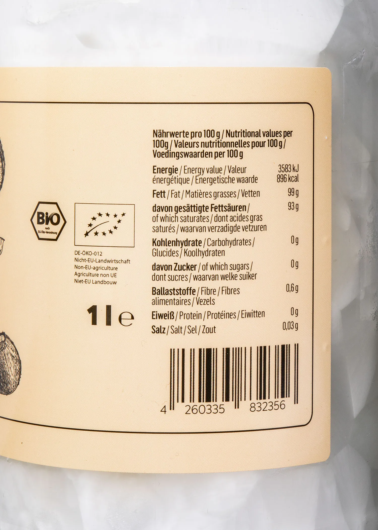 a label on a bottle that says bio on it