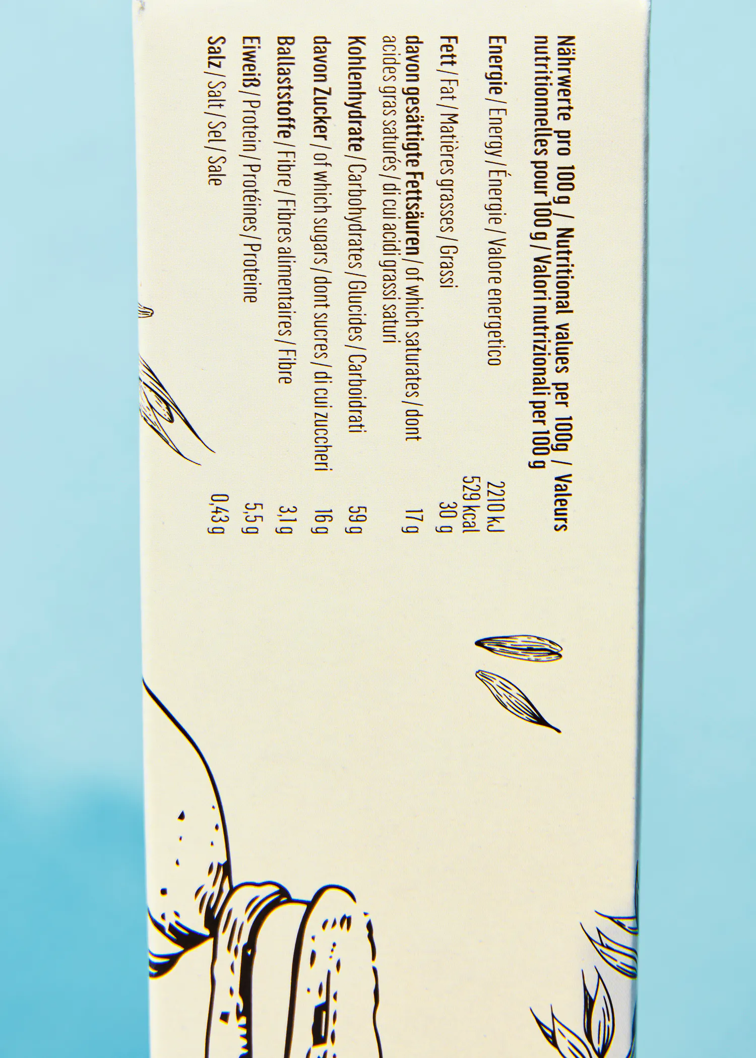 l' arrière d' une boîte de nourriture avec des données nutritionnelles