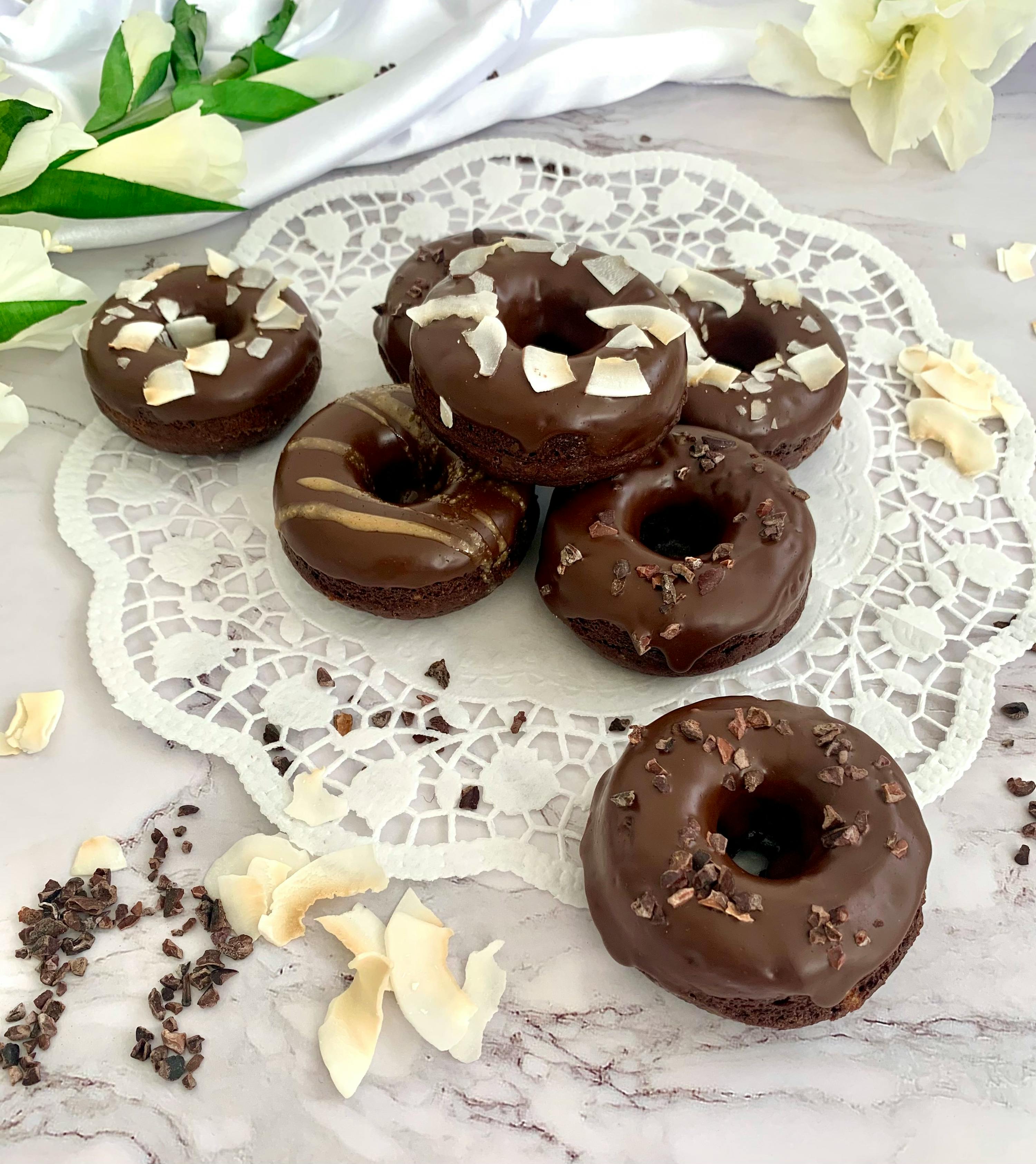 Mini donuts de chocolate