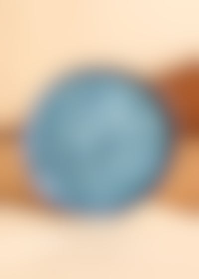 Assiette en grès bleu 6 x 27 cm 
