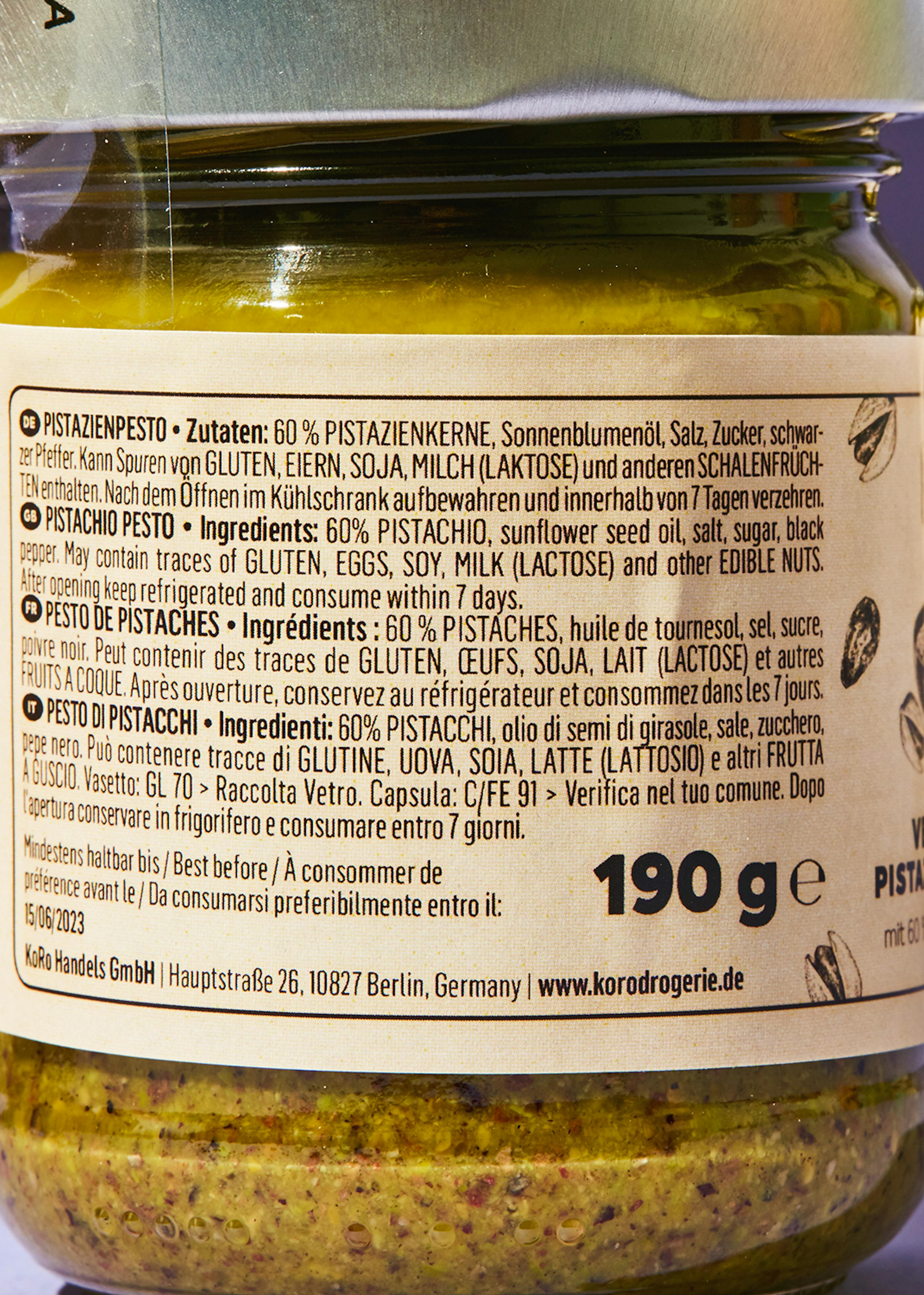 4255582801798 - Veganes Pistazien Pesto 6 x 190 g