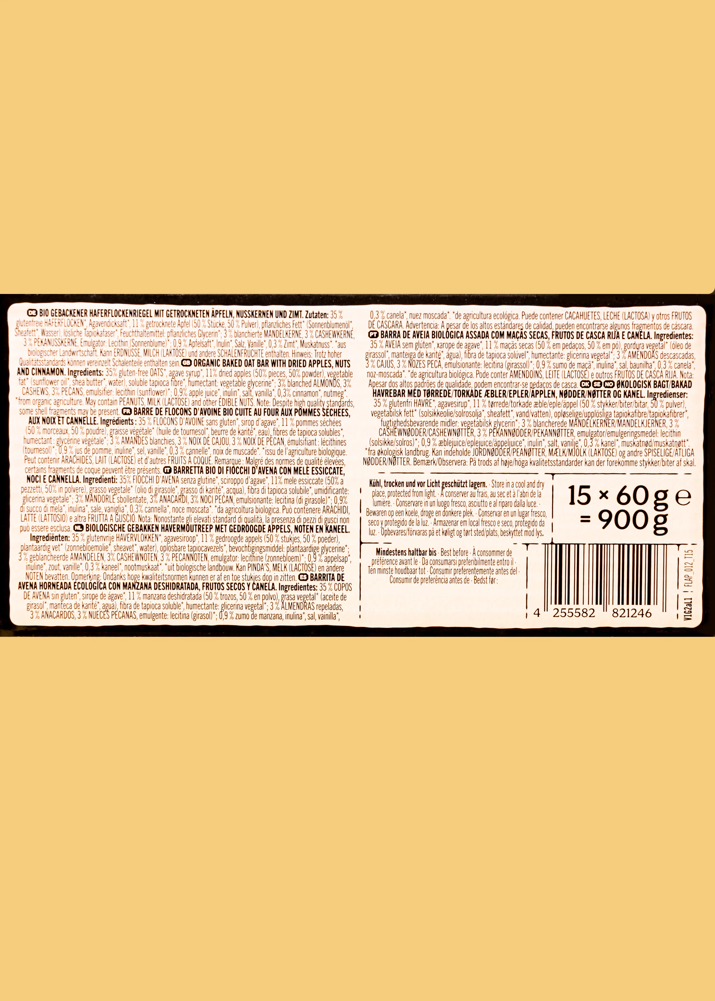 Bio Oat Bar Apple Cinnamon | 15 x 60 g