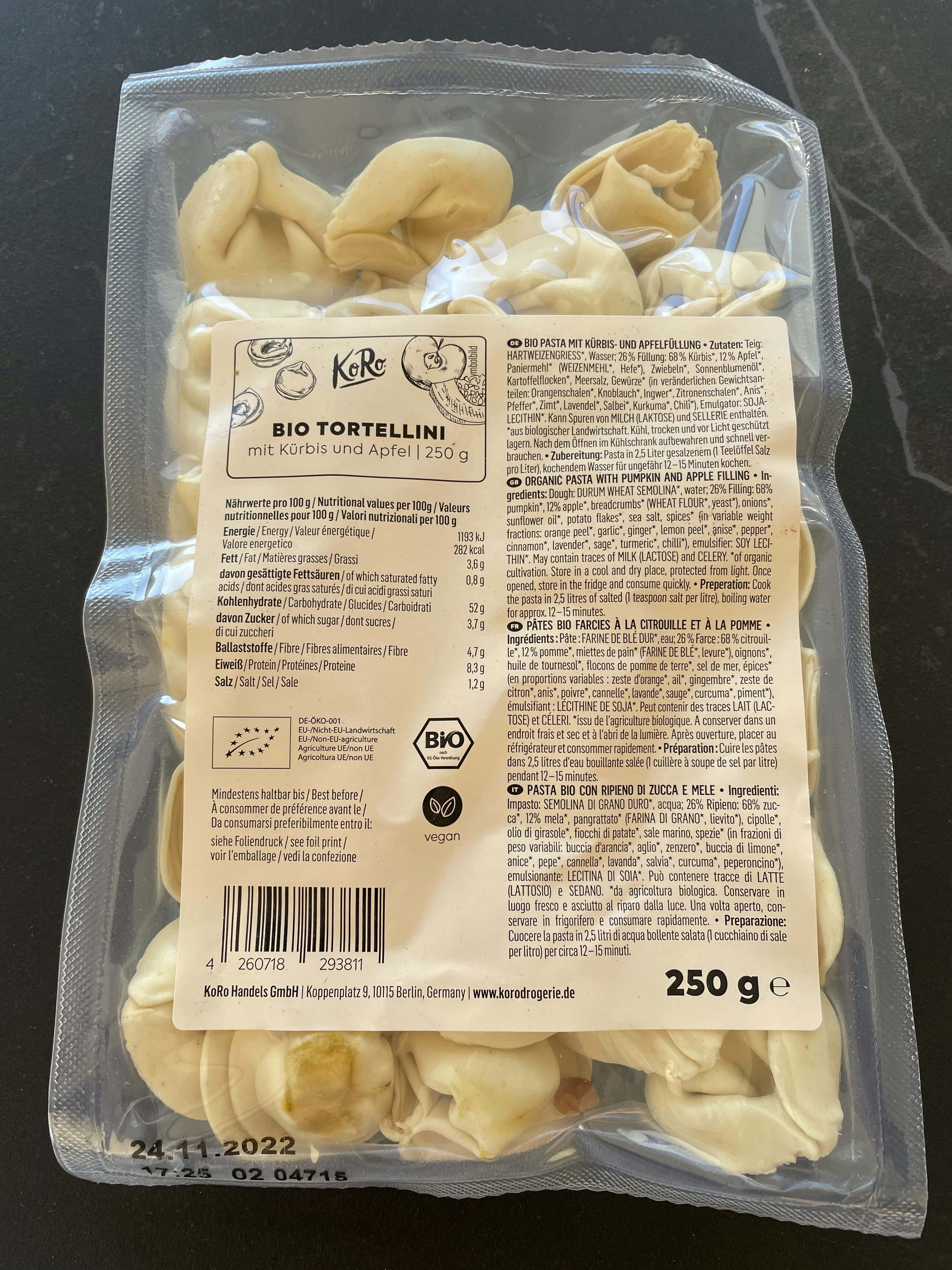 Bio Kürbis-Apfel Tortellini kaufen | KoRo