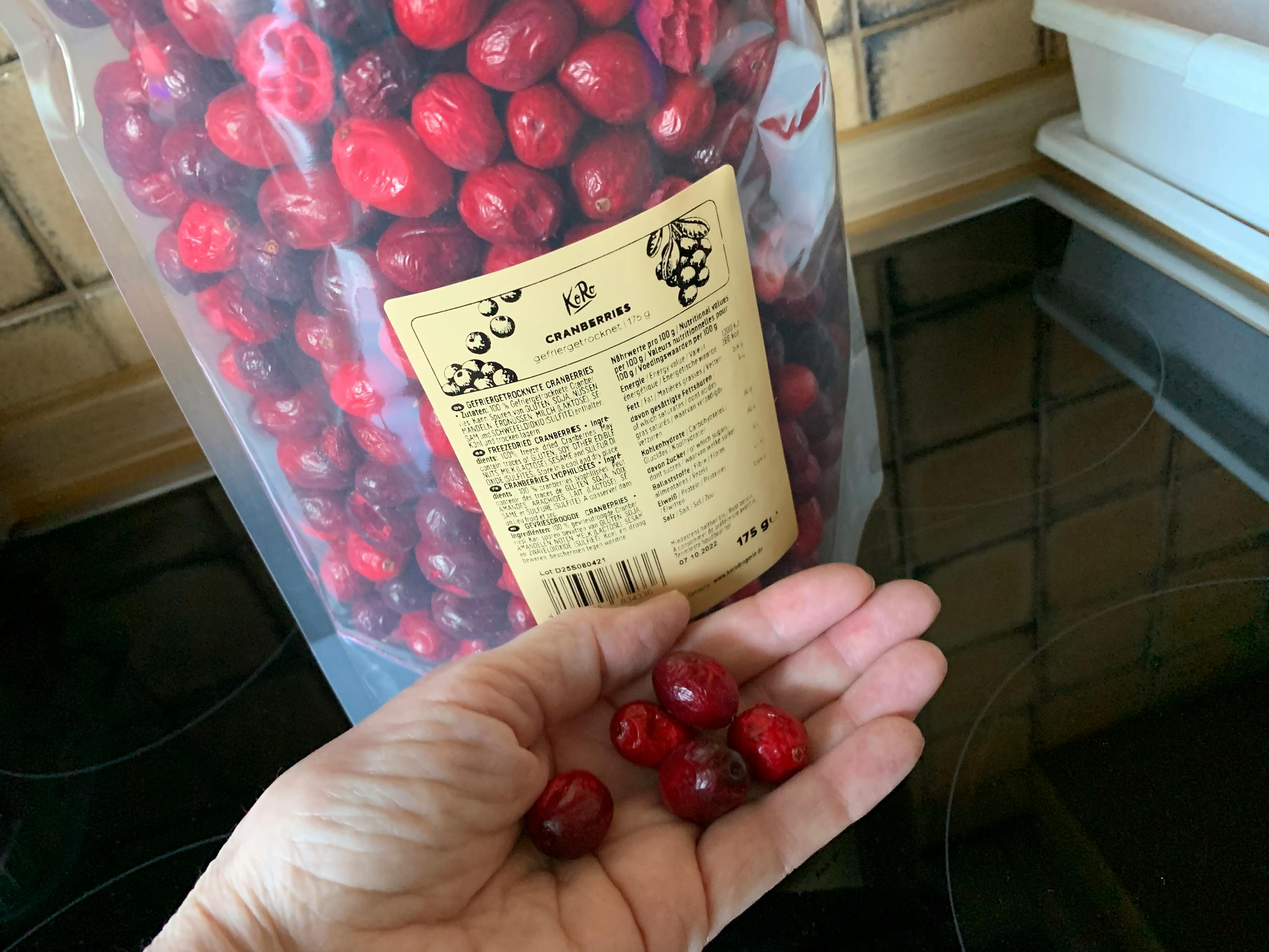 Gevriesdroogde Cranberries 175 G | Koro Belgium