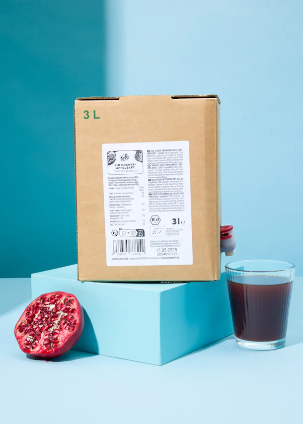 Jus de grenade bio en cubi 3 L