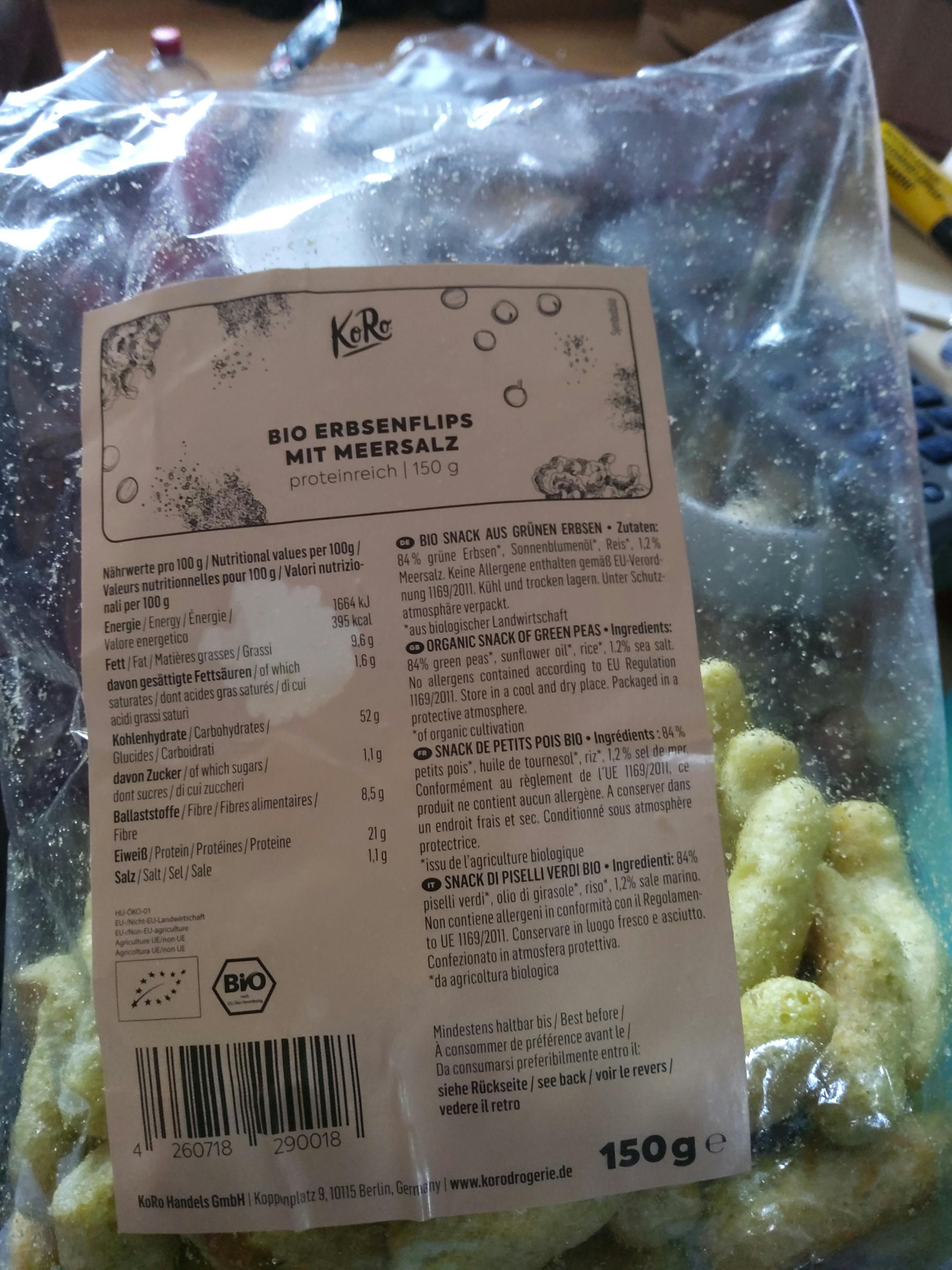 l' etichetta di un sacchetto di cibo dice che è bio