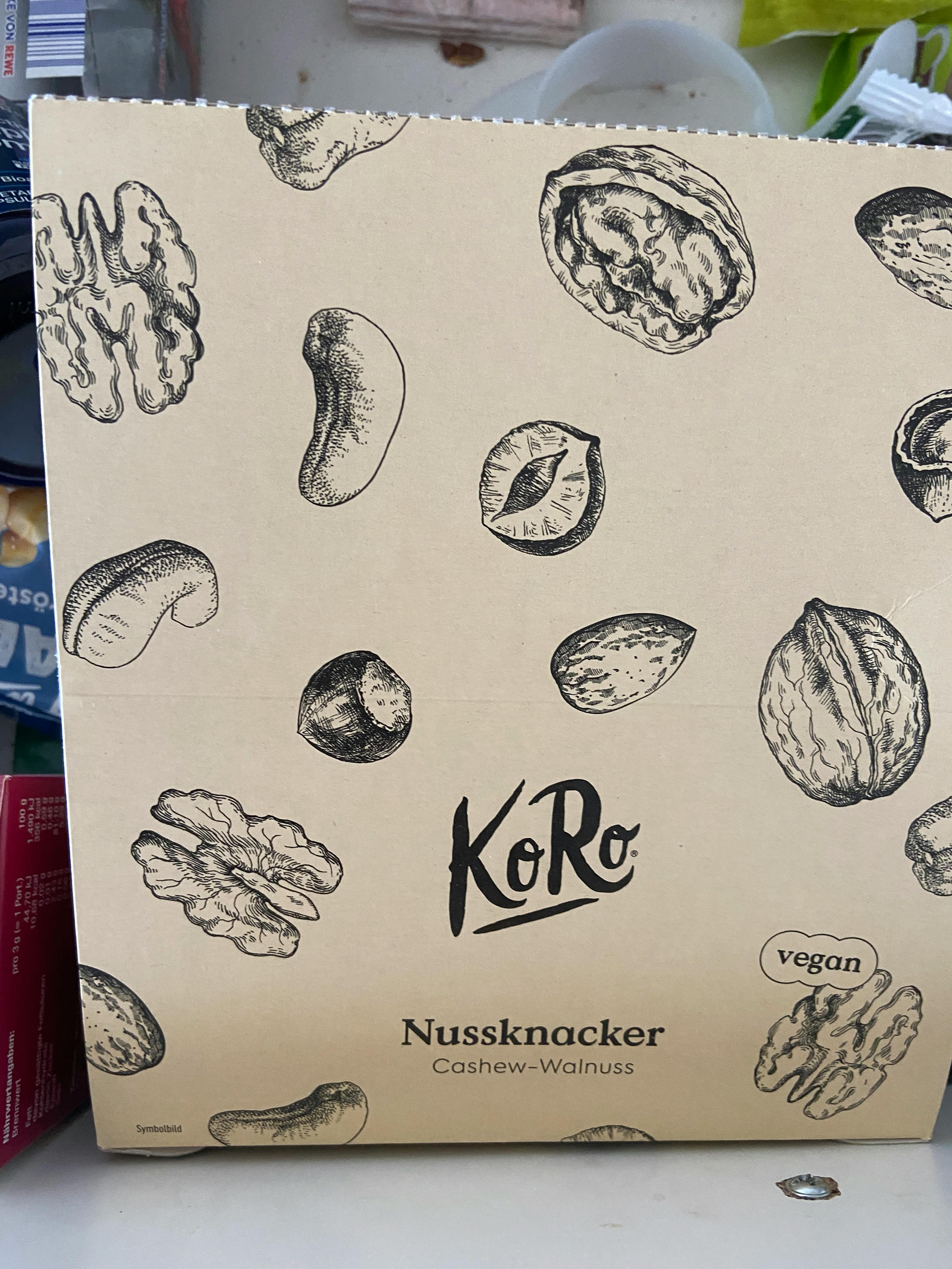 a box of nussknacker cashew walnuts is sitting on a counter