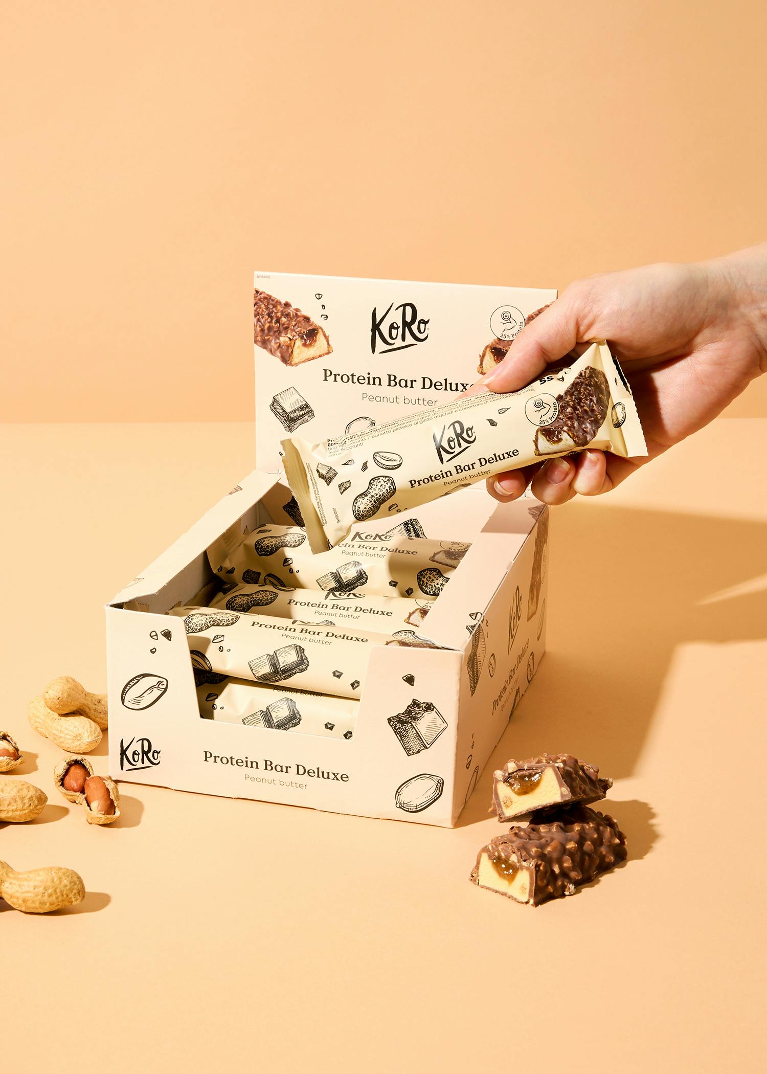 4255582813371 - Protein Bar Deluxe with Peanut Butter 12 x 55 g 4255582813371 - Protein Bar Deluxe with Peanut Butter 12 x 55 g