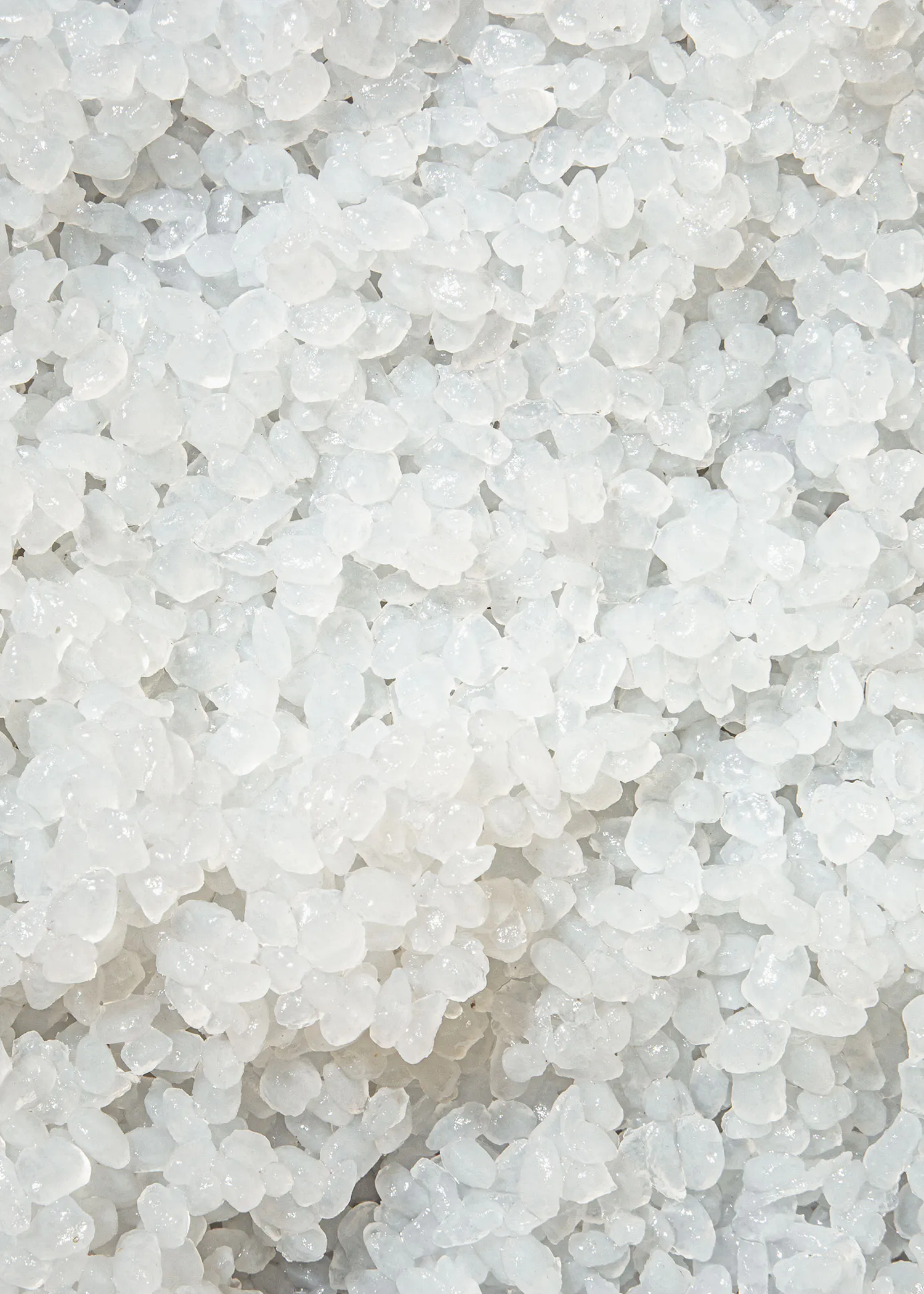 eine Nahaufnahme eines Haufens weißer Kieselsteine