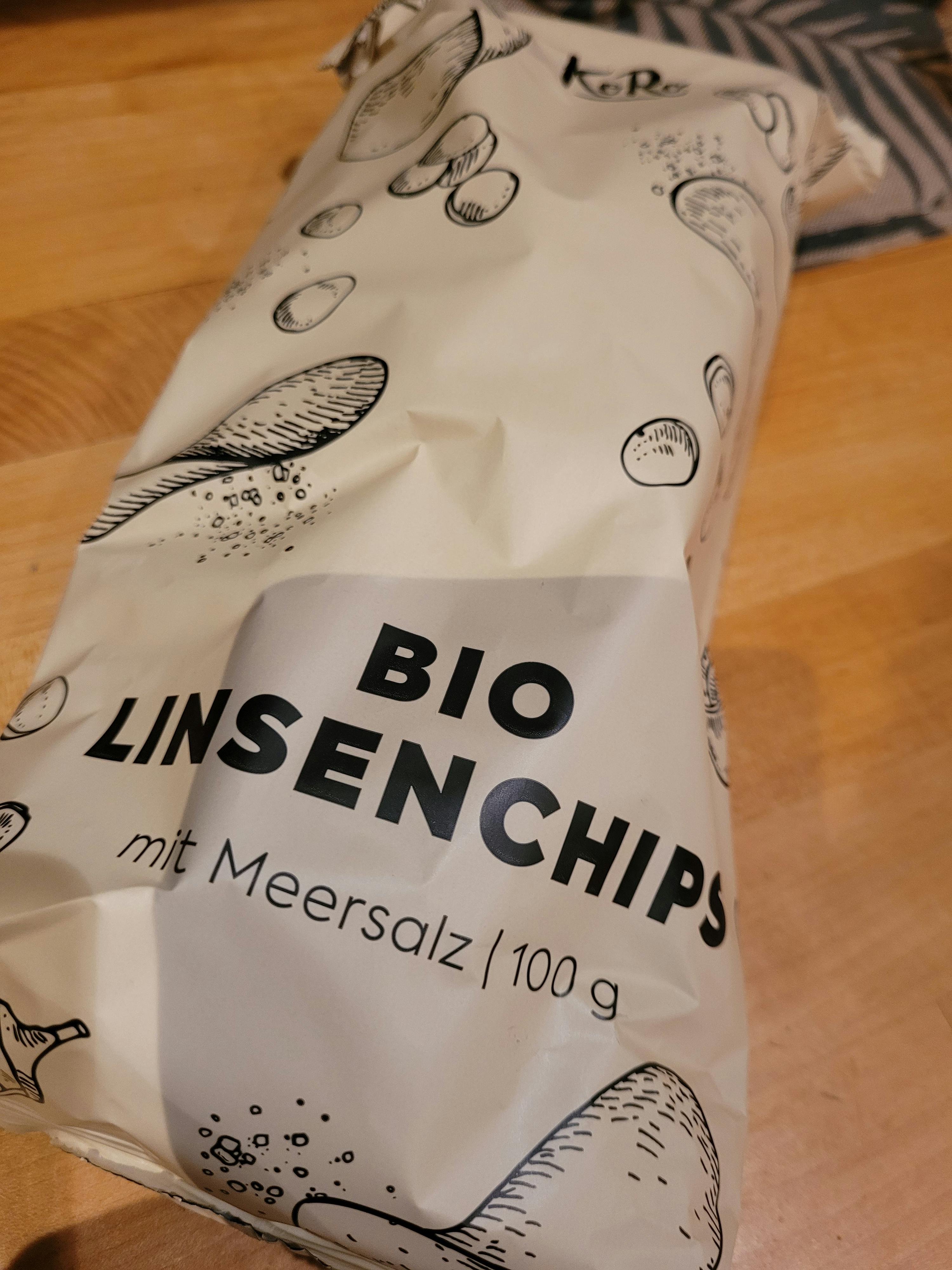 ein beutel bio linsenchips mit meersalz / 100g