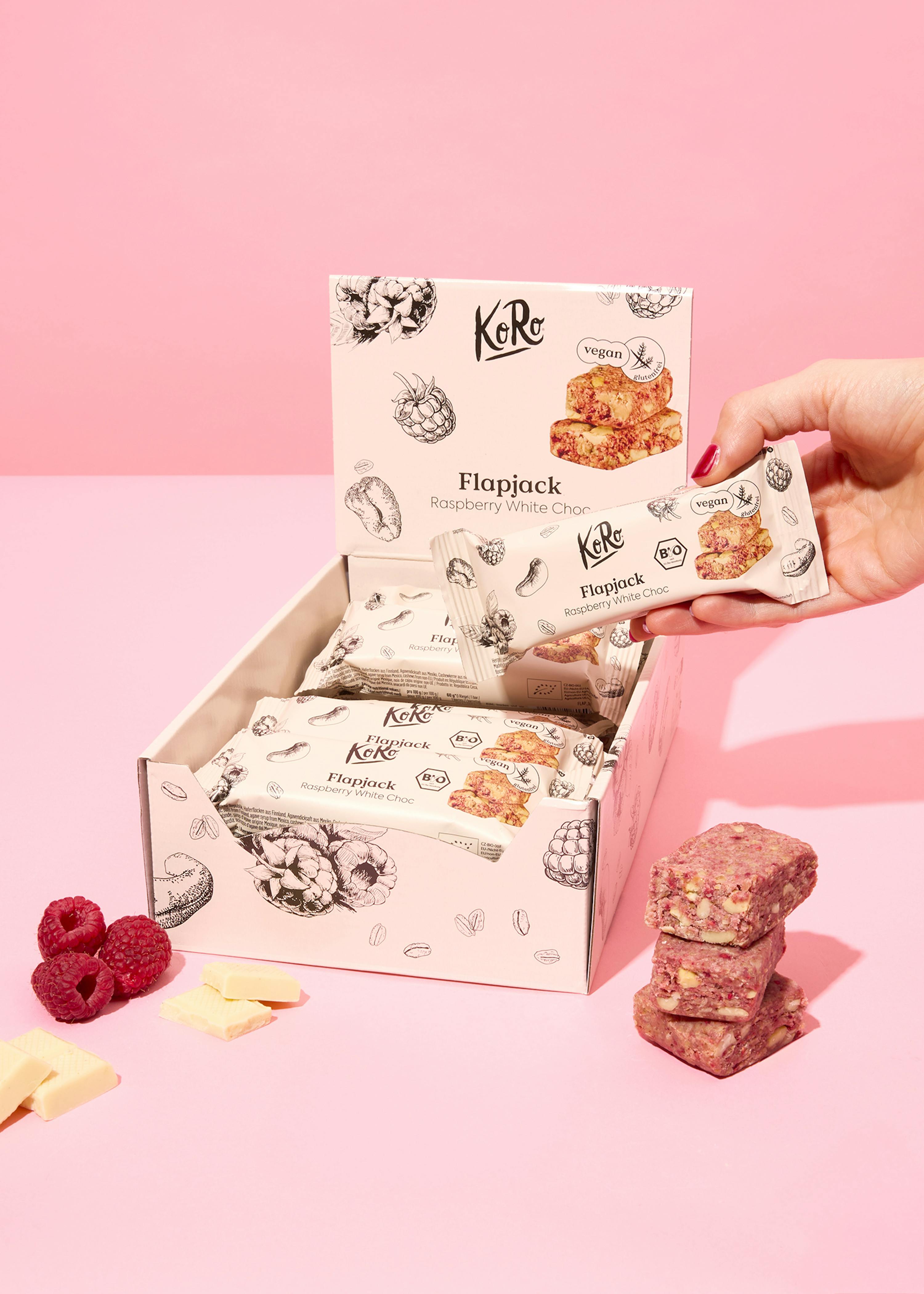 4255582815061 - Bio Flapjack Raspberry White Choc 15 x 60 g