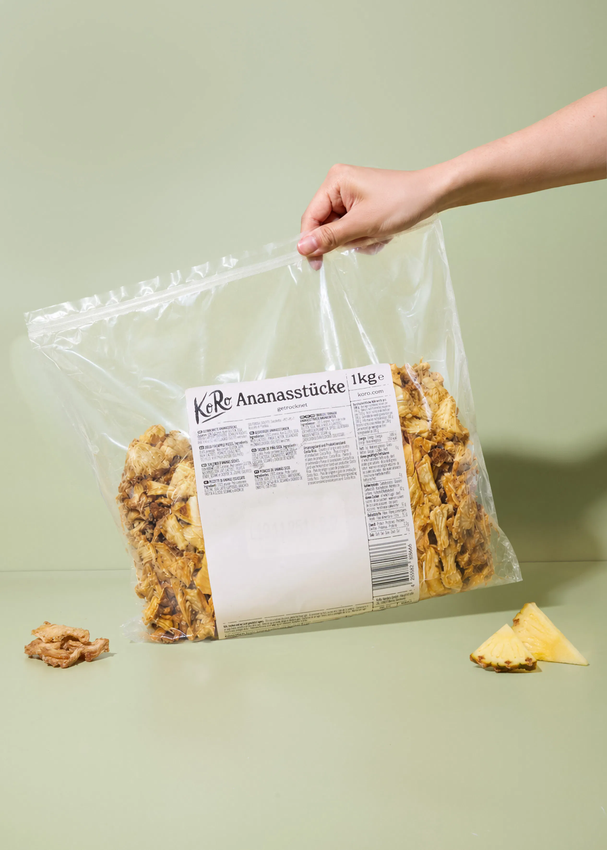 Getrocknete Ananasstücke | 1 kg