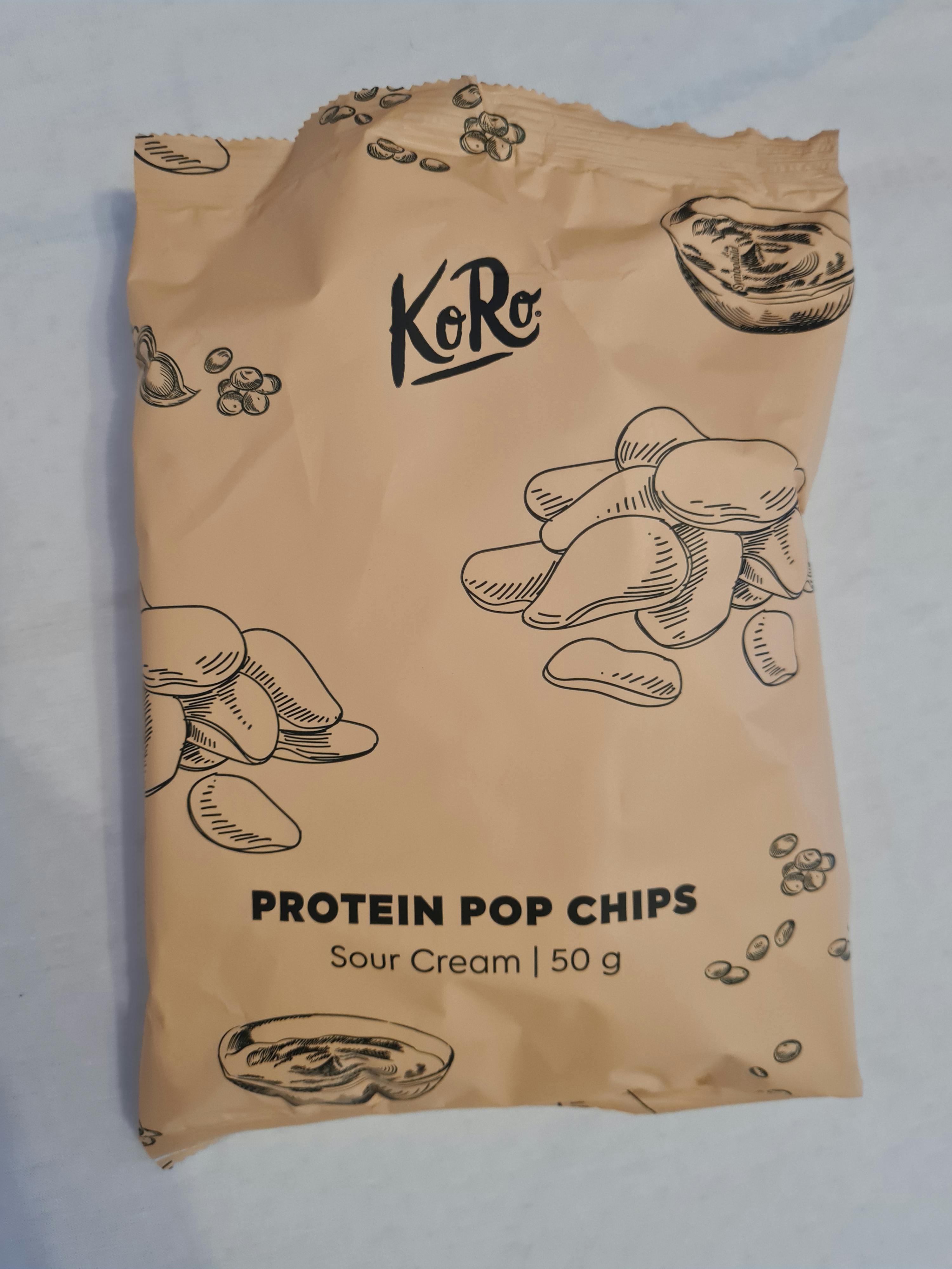 a bag of protein pop chips sits on a table
