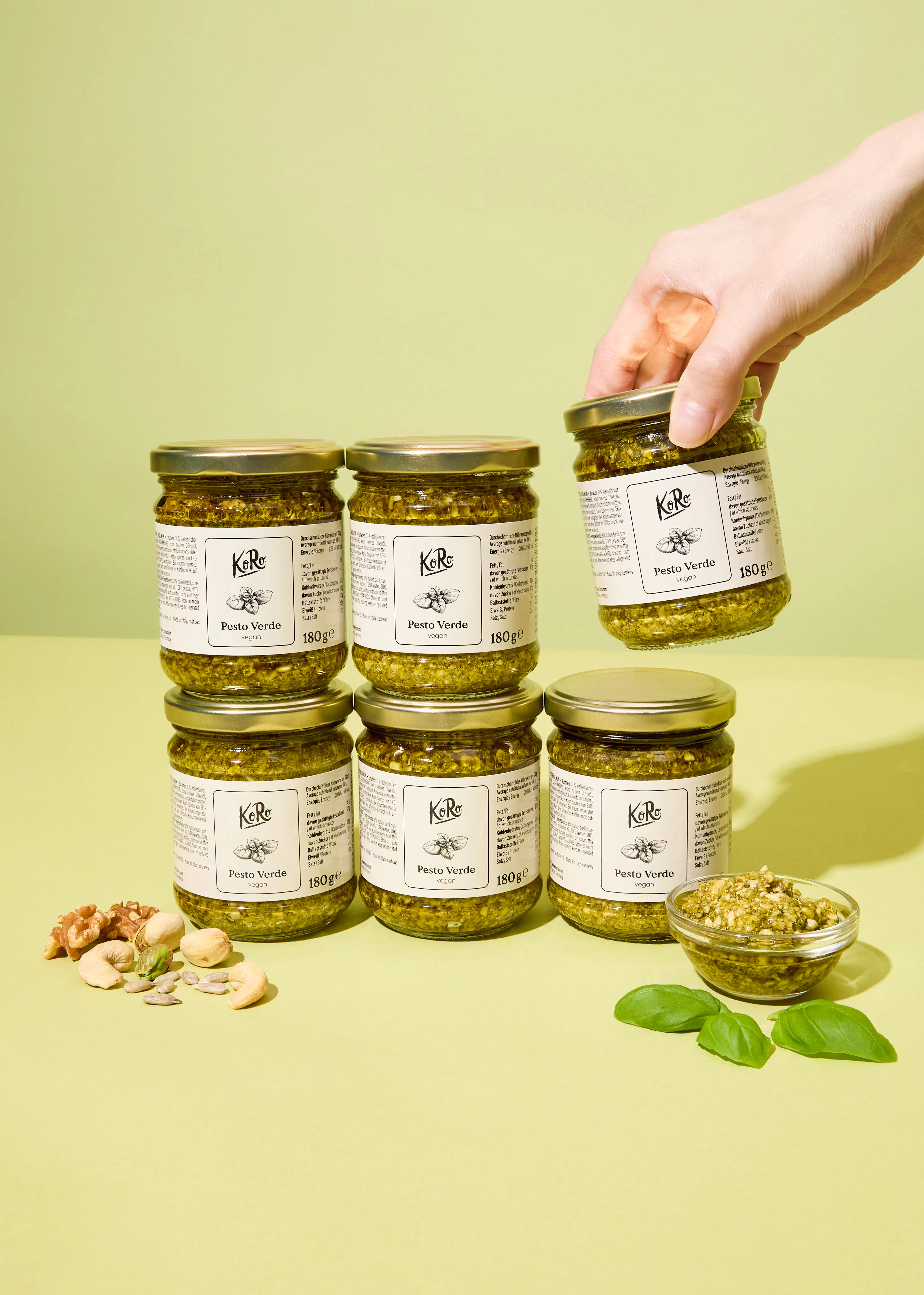 Vegan groene pesto 6 x 180 g