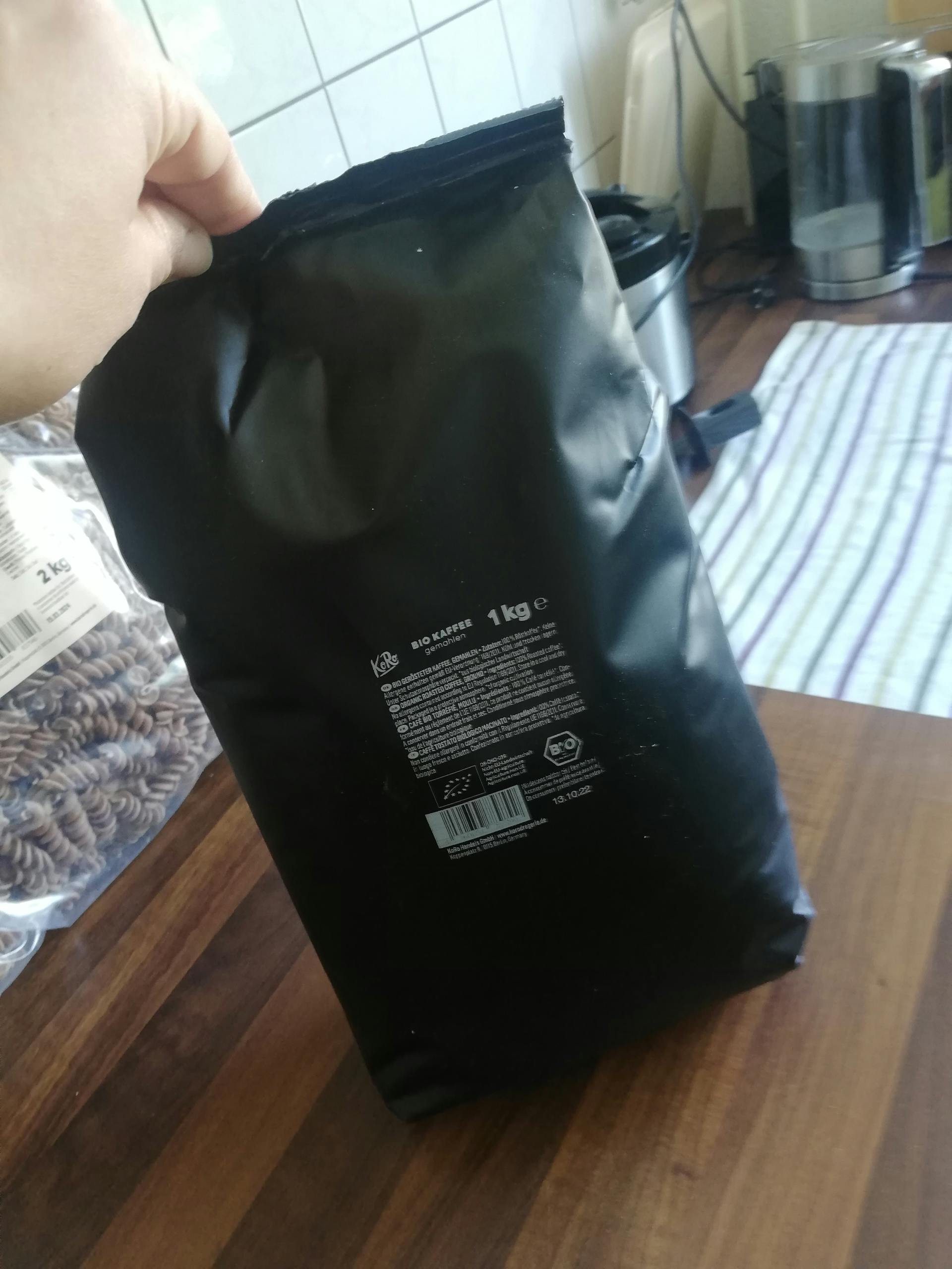 Achetez notre café noir bio moulu 1 kg
