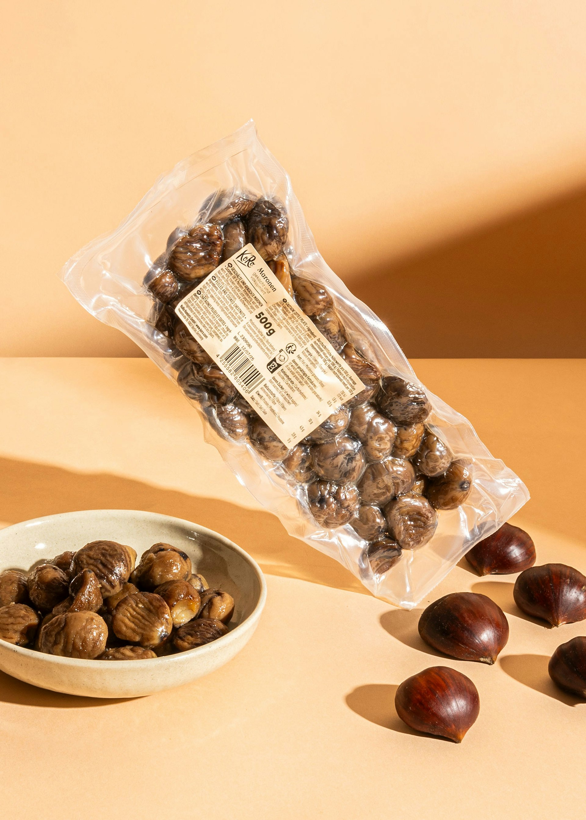 Buy cooked and vacuum packed chestnuts KoRo United Kingdom