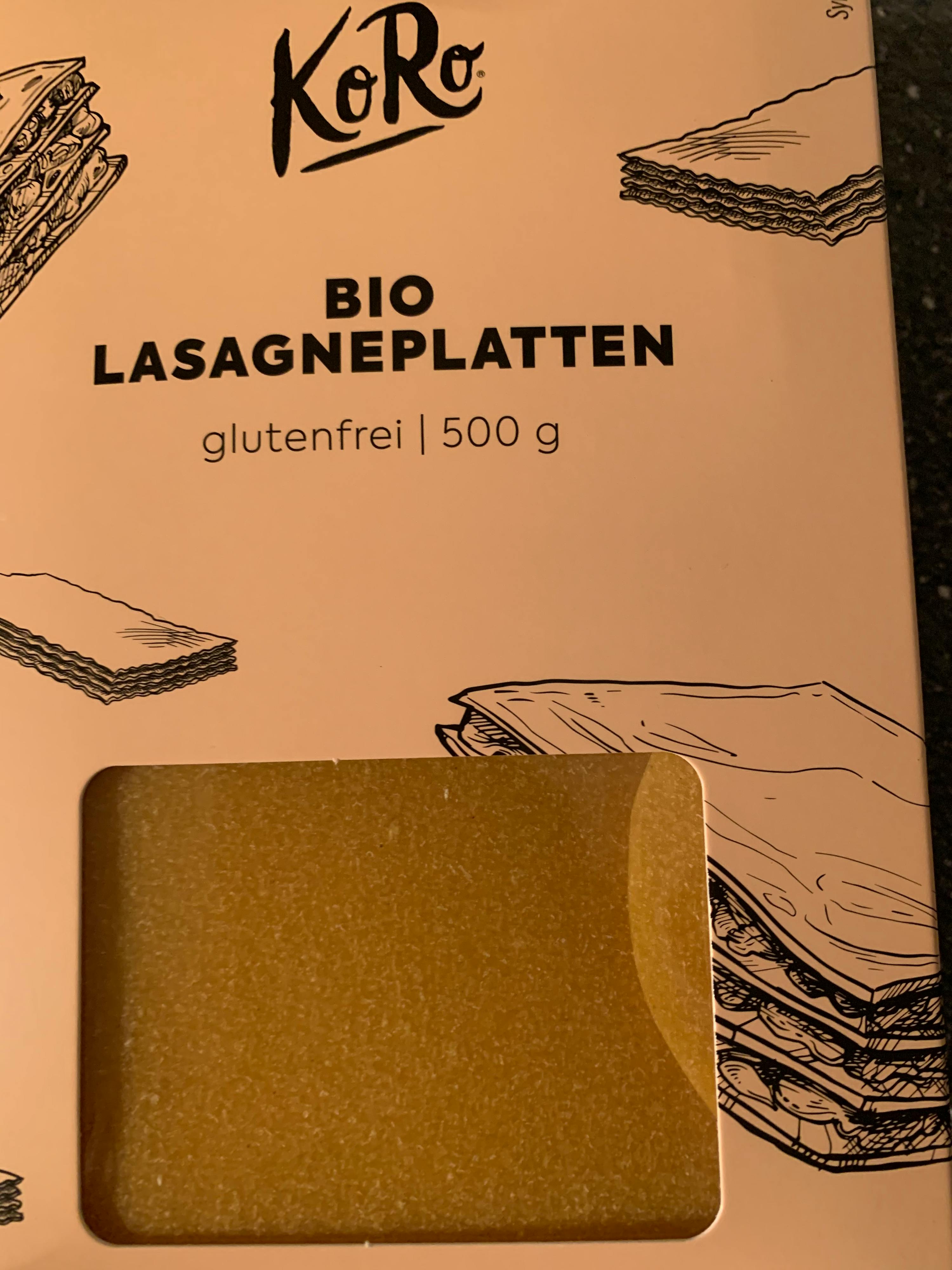 une boîte de lasagna bio sans gluten 500g