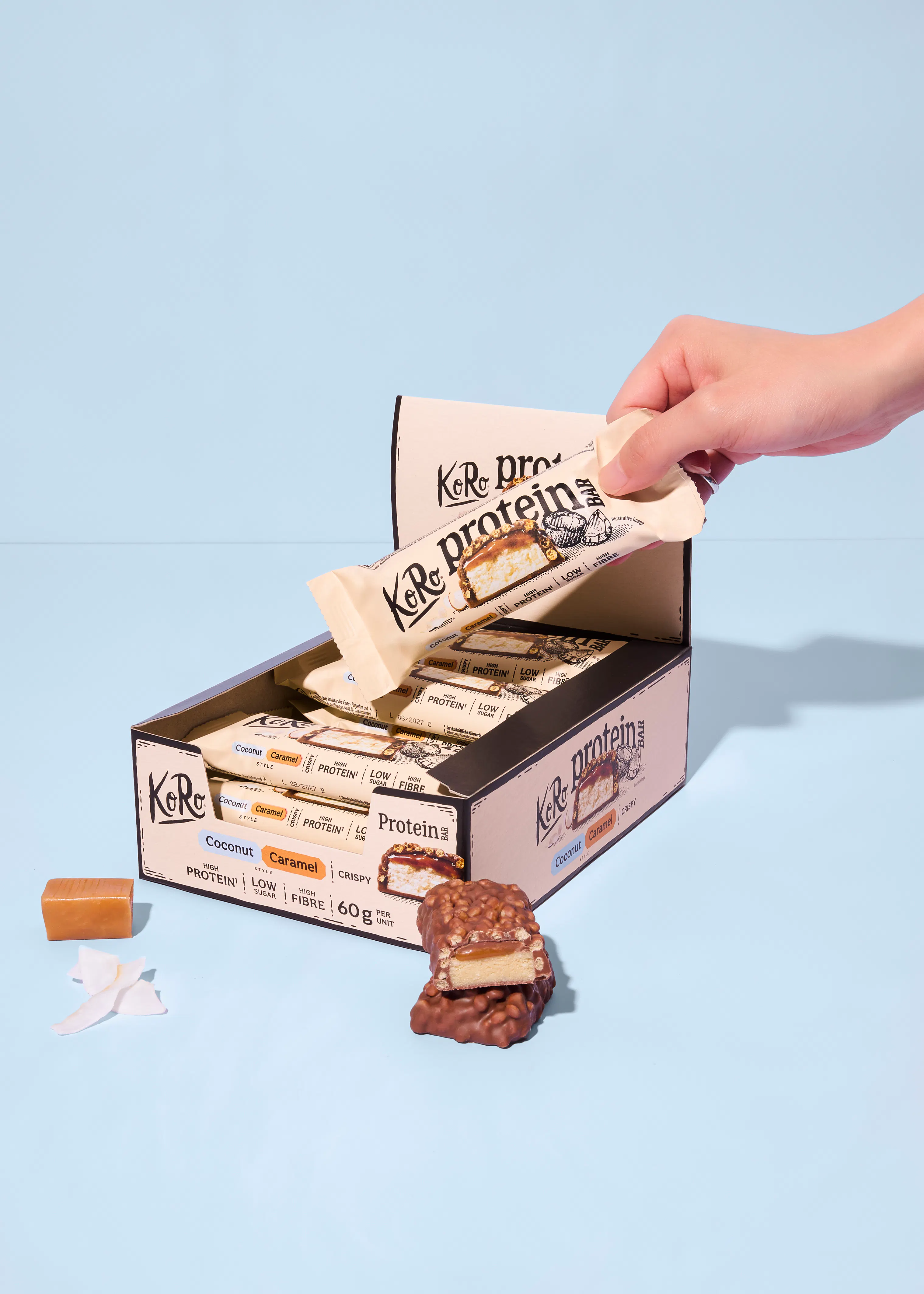Crispy protein bar coconut caramel style | 12 x 60 g