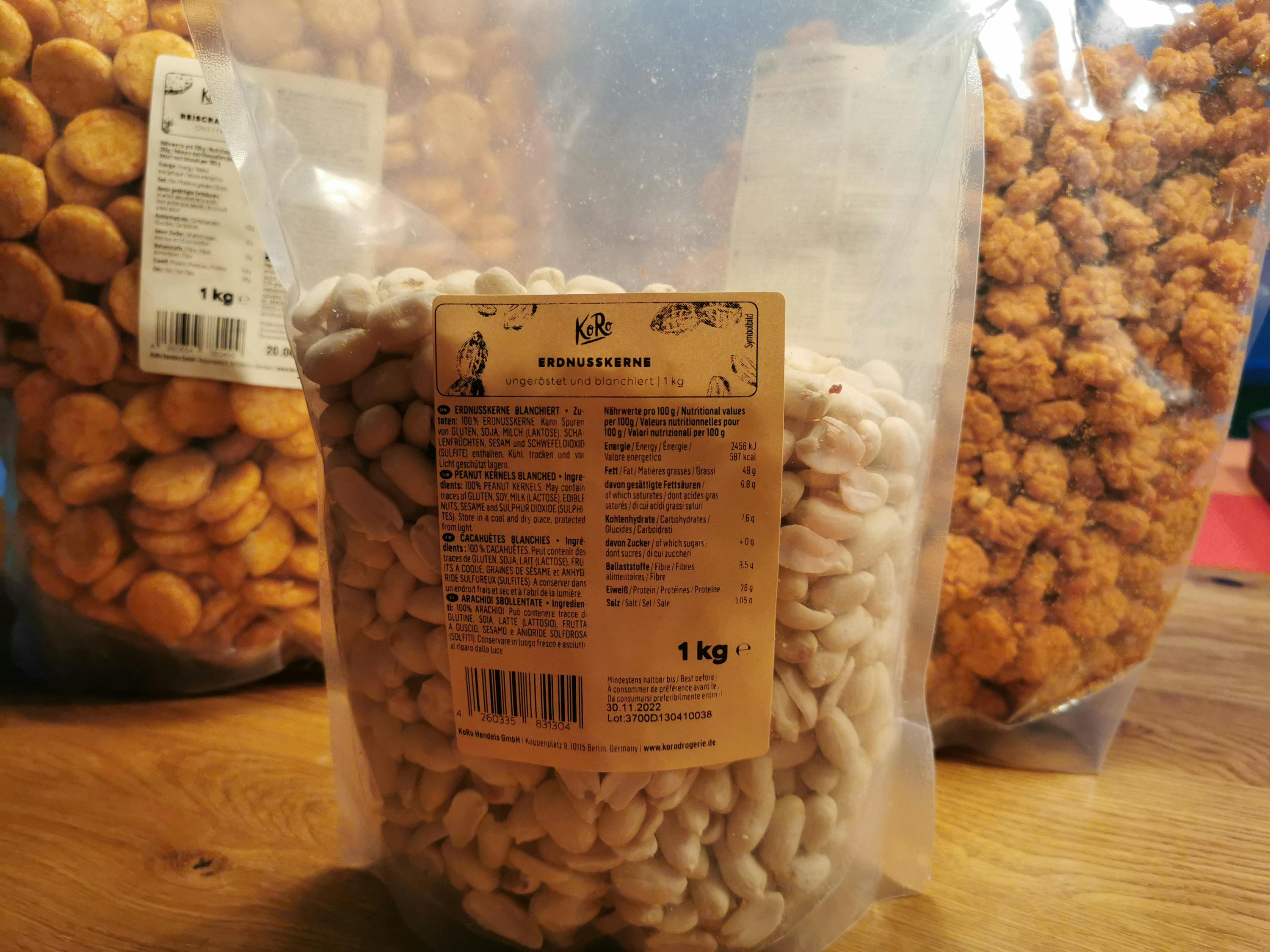 Bonsoir Cacahuètes - Non Salés - 1 KG à prix pas cher