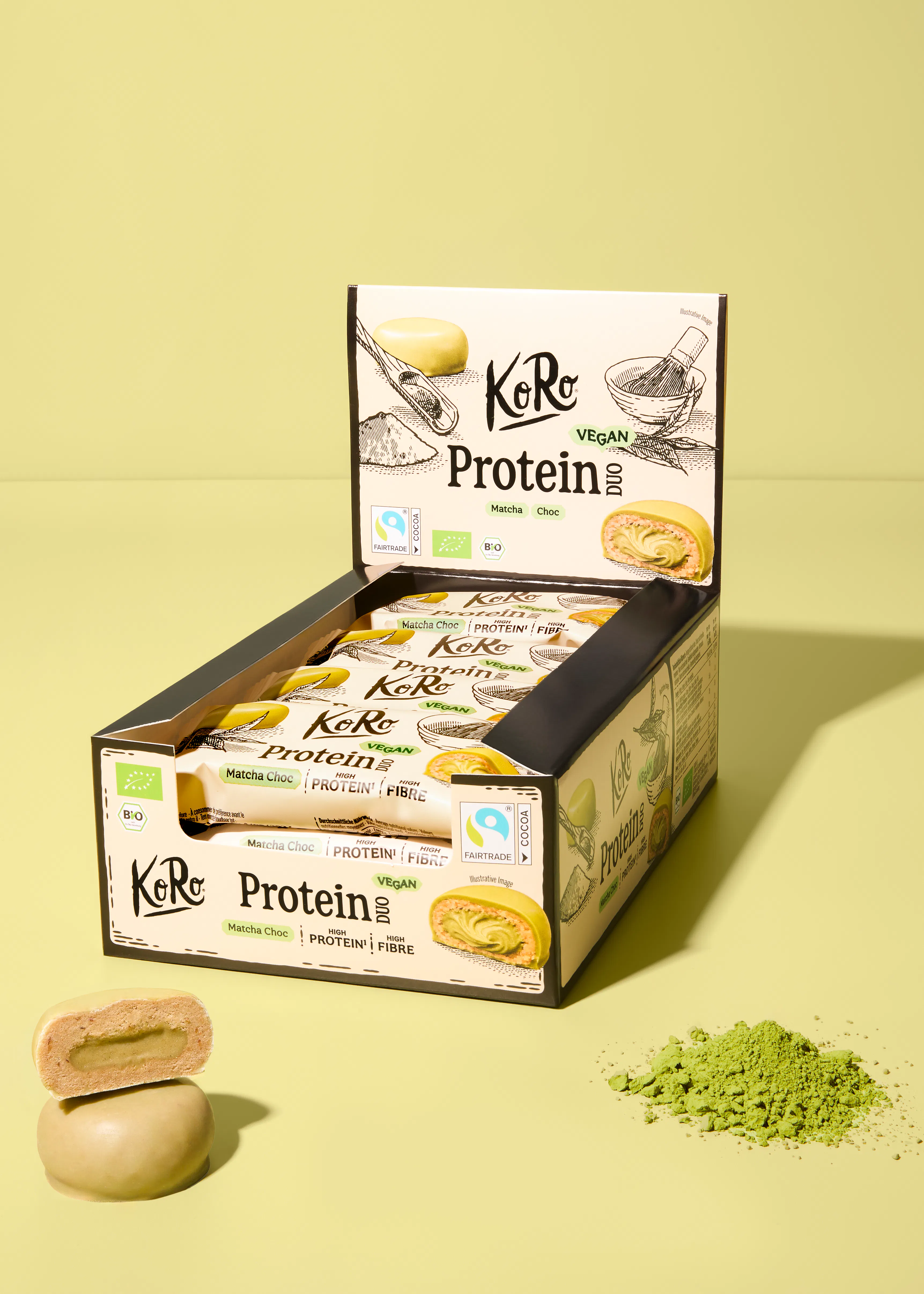 Bio Protein Duo Matcha Choc | 12 x 2 x 20 g 