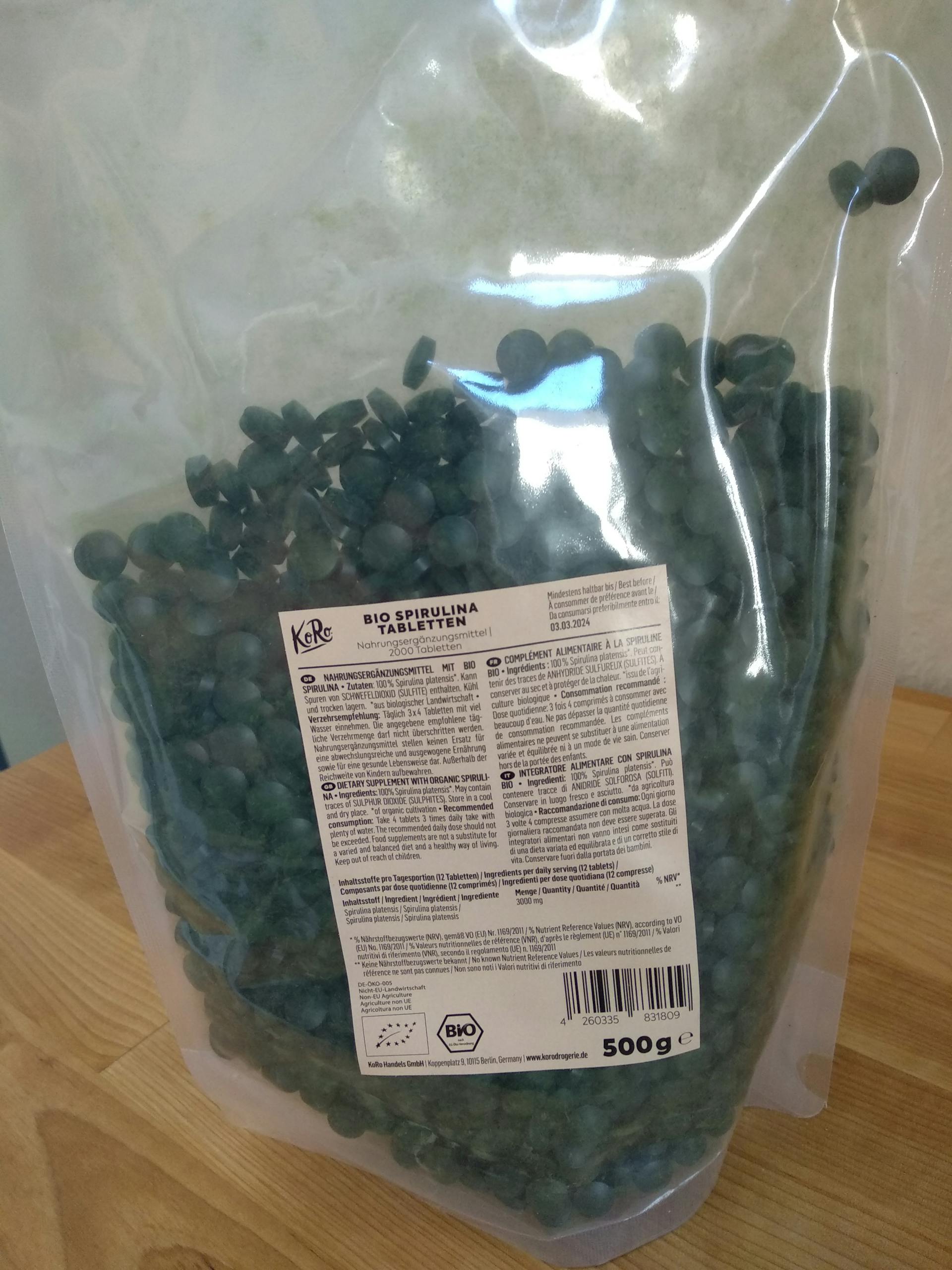 Bio Spirulina Tabletten online kaufen KoRo Germany