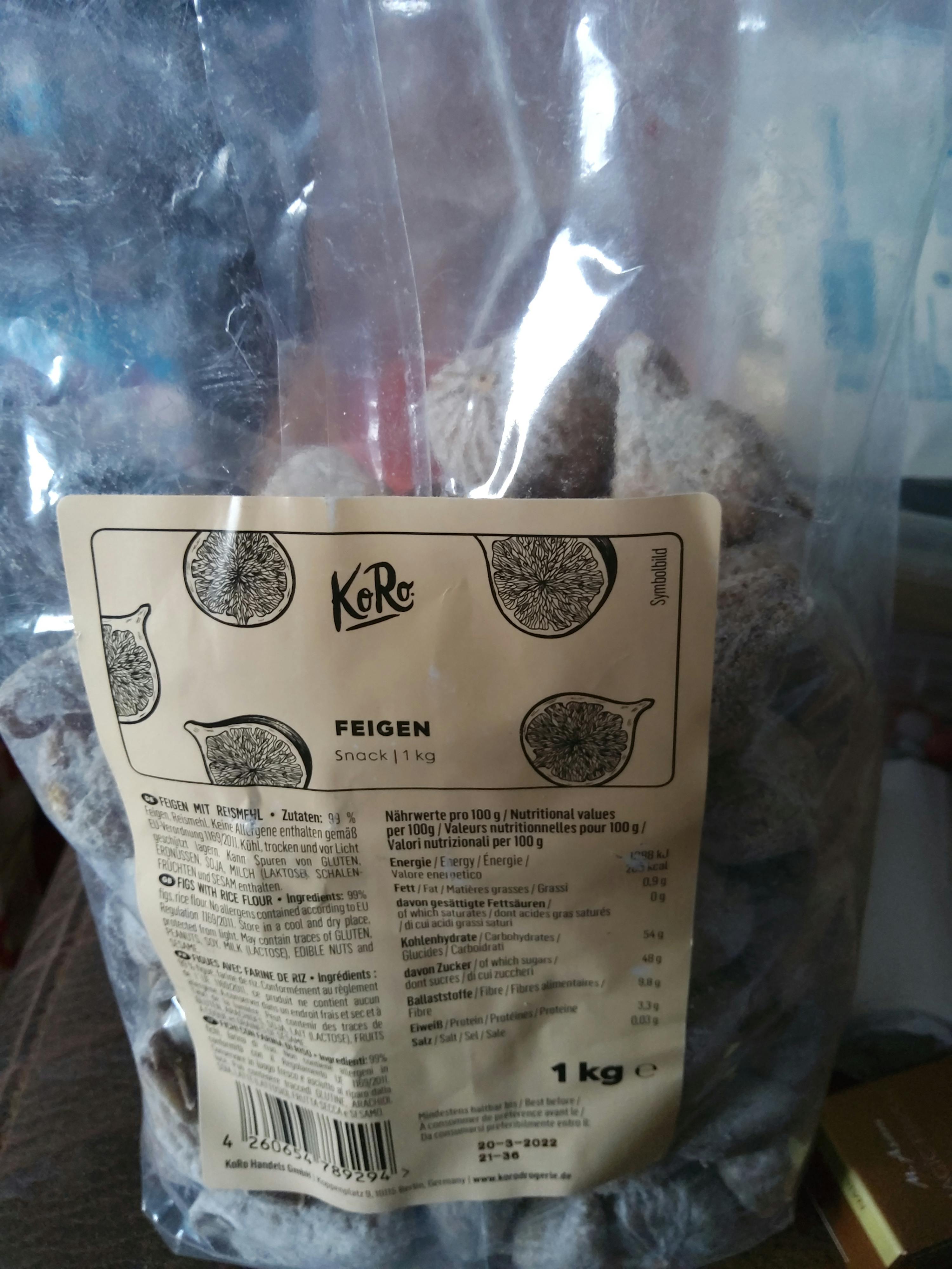 l' arrière d' un sac en plastique contenant des figues