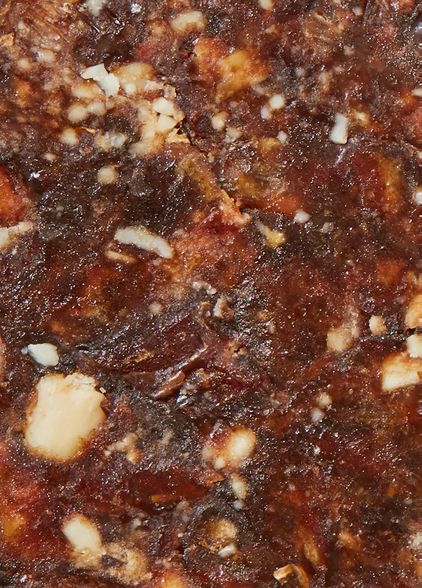 a close up of a piece of food that looks like marble