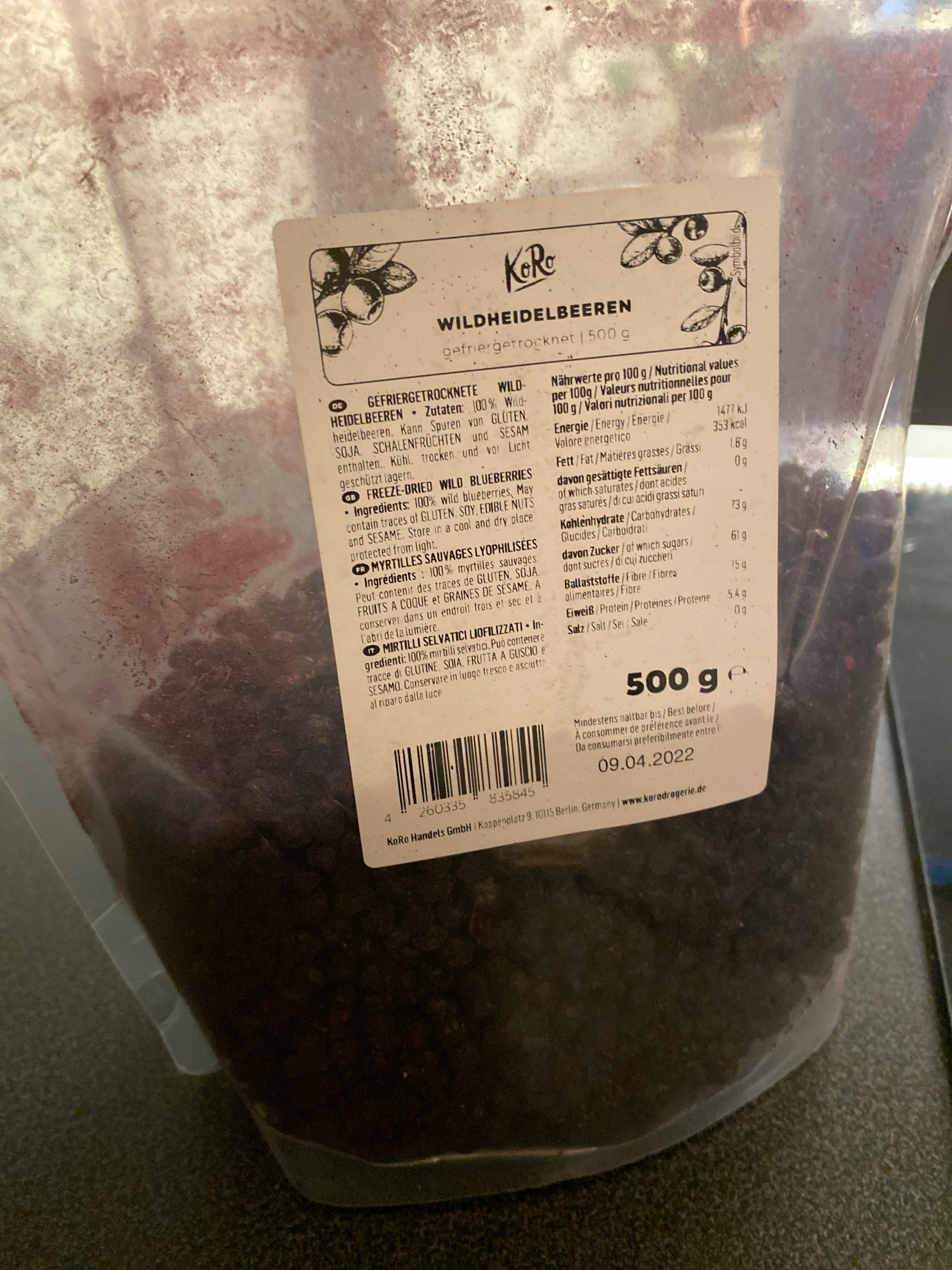 l' arrière d' un sac en plastique avec une étiquette de 500 g