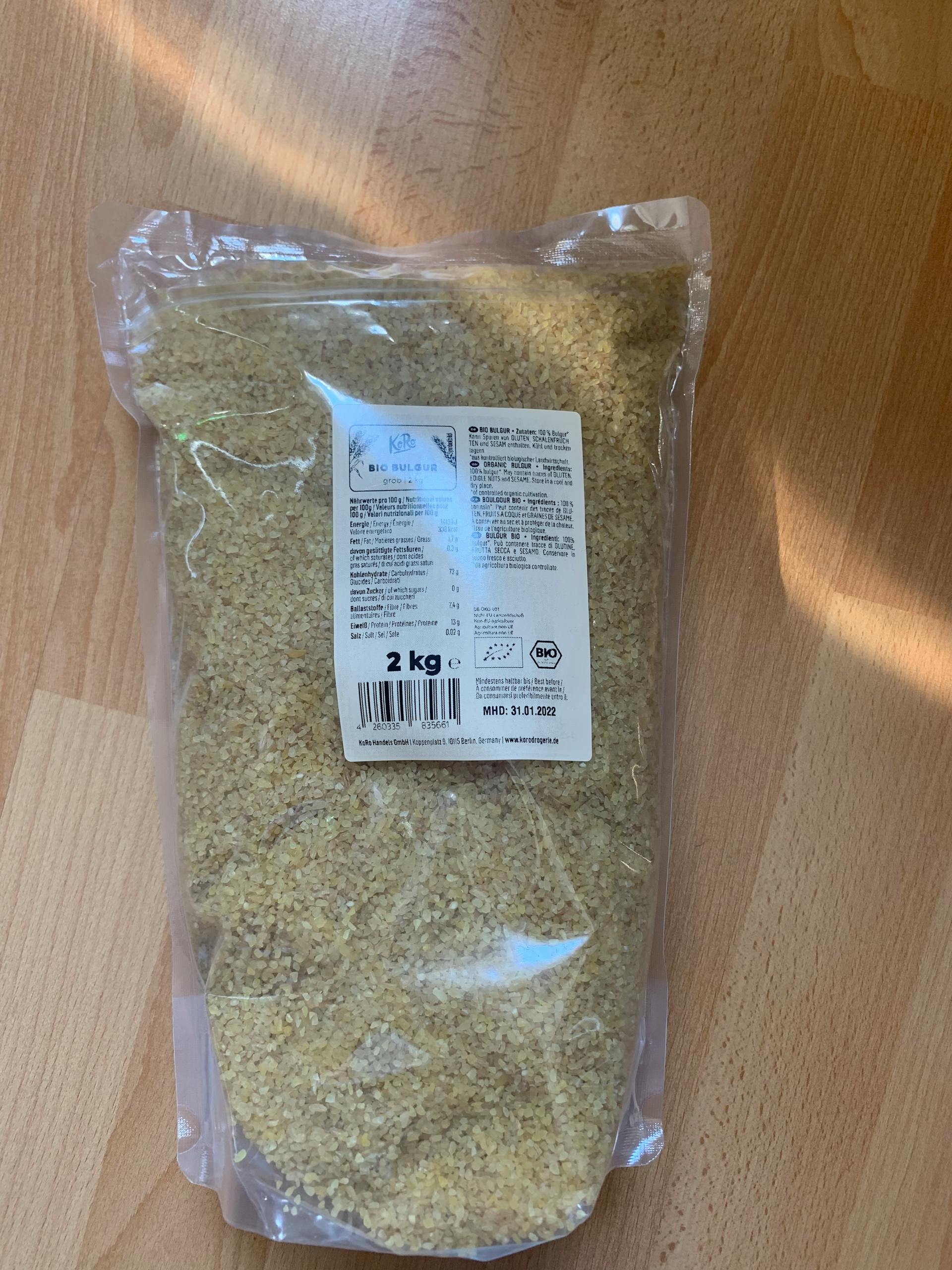Bio Bulgur 2 kg kaufen KoRo Germany