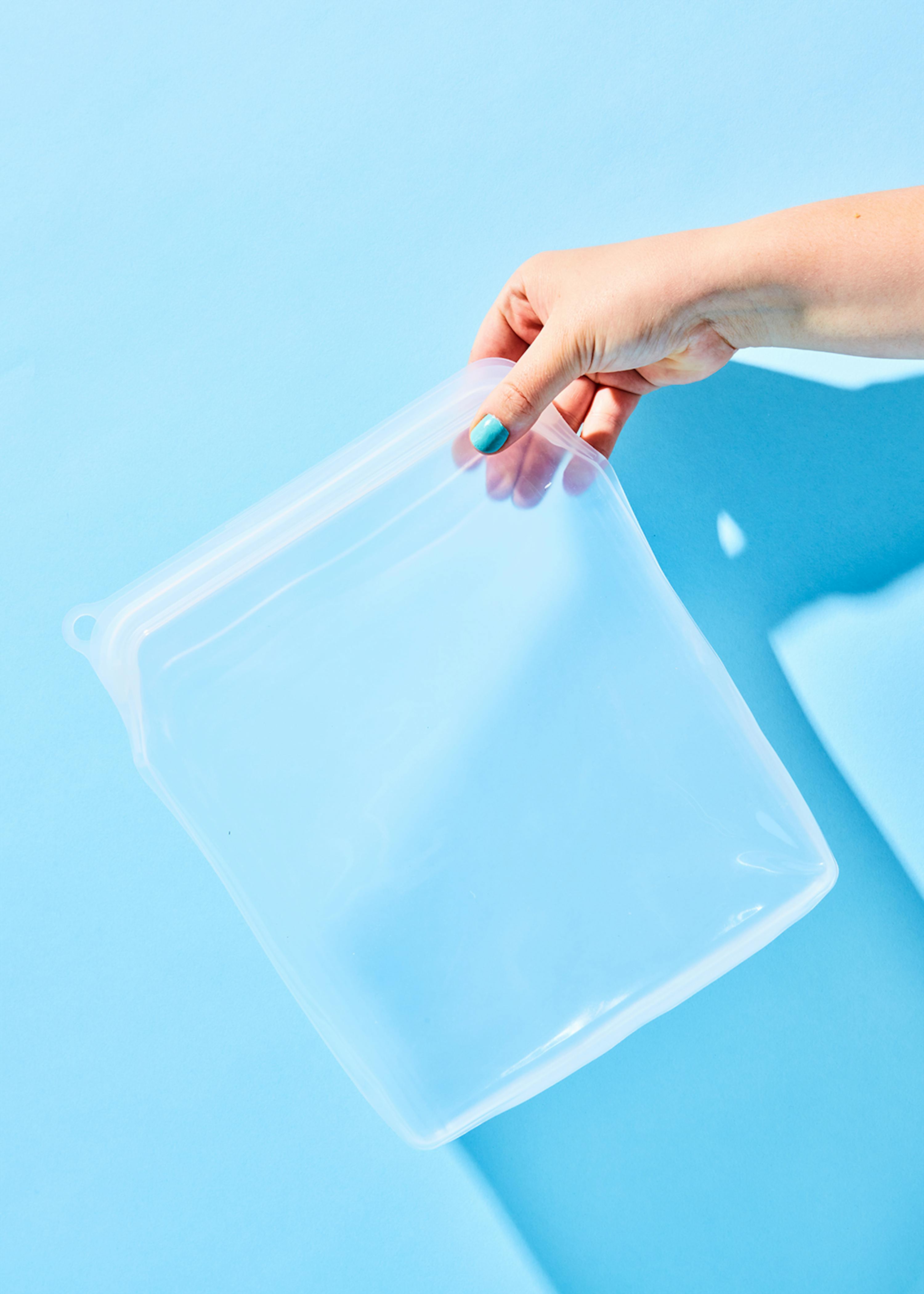 Achetez un sac de congélation en silicone réutilisable transparent