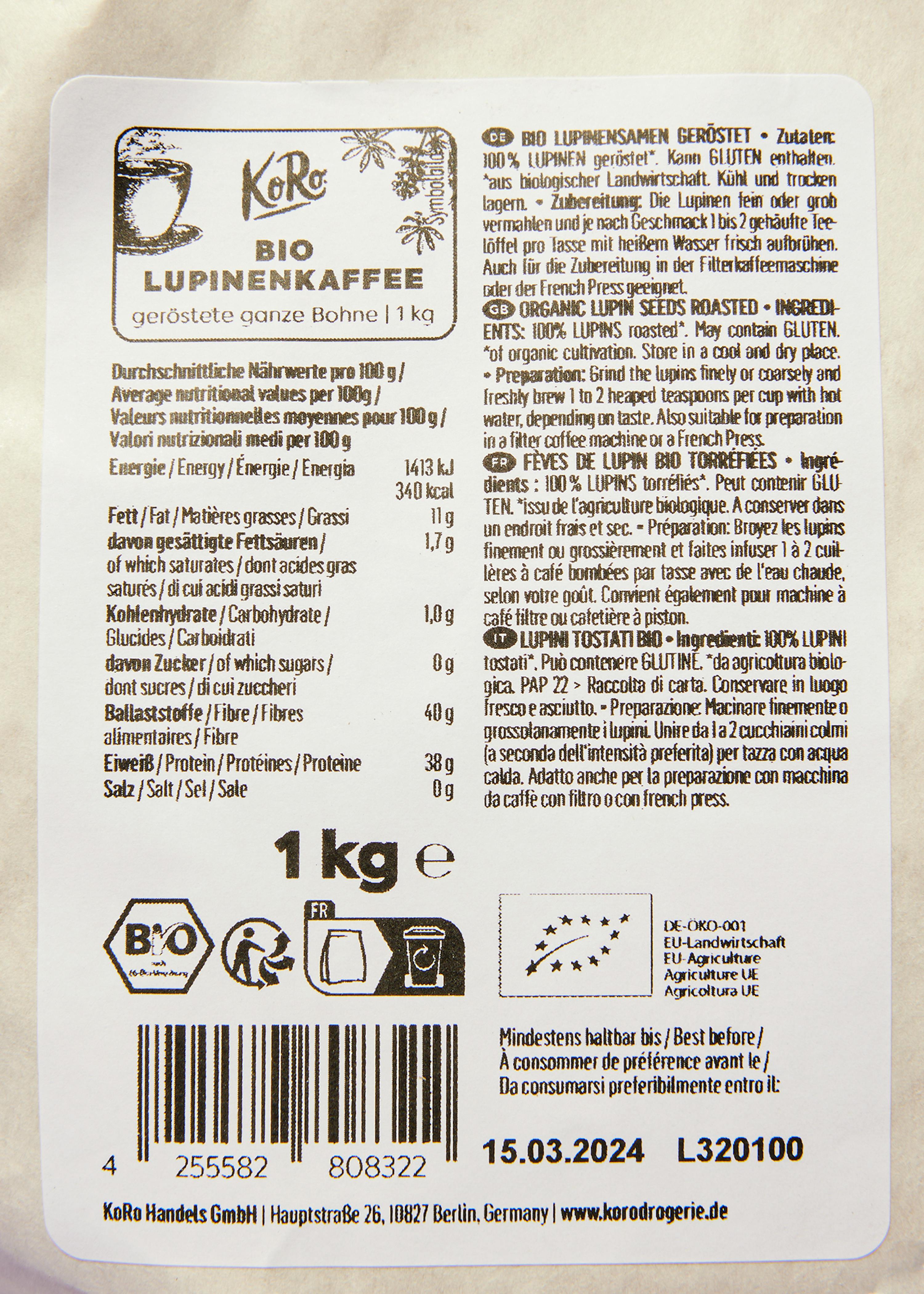 a label for a product that says 1 kg on it