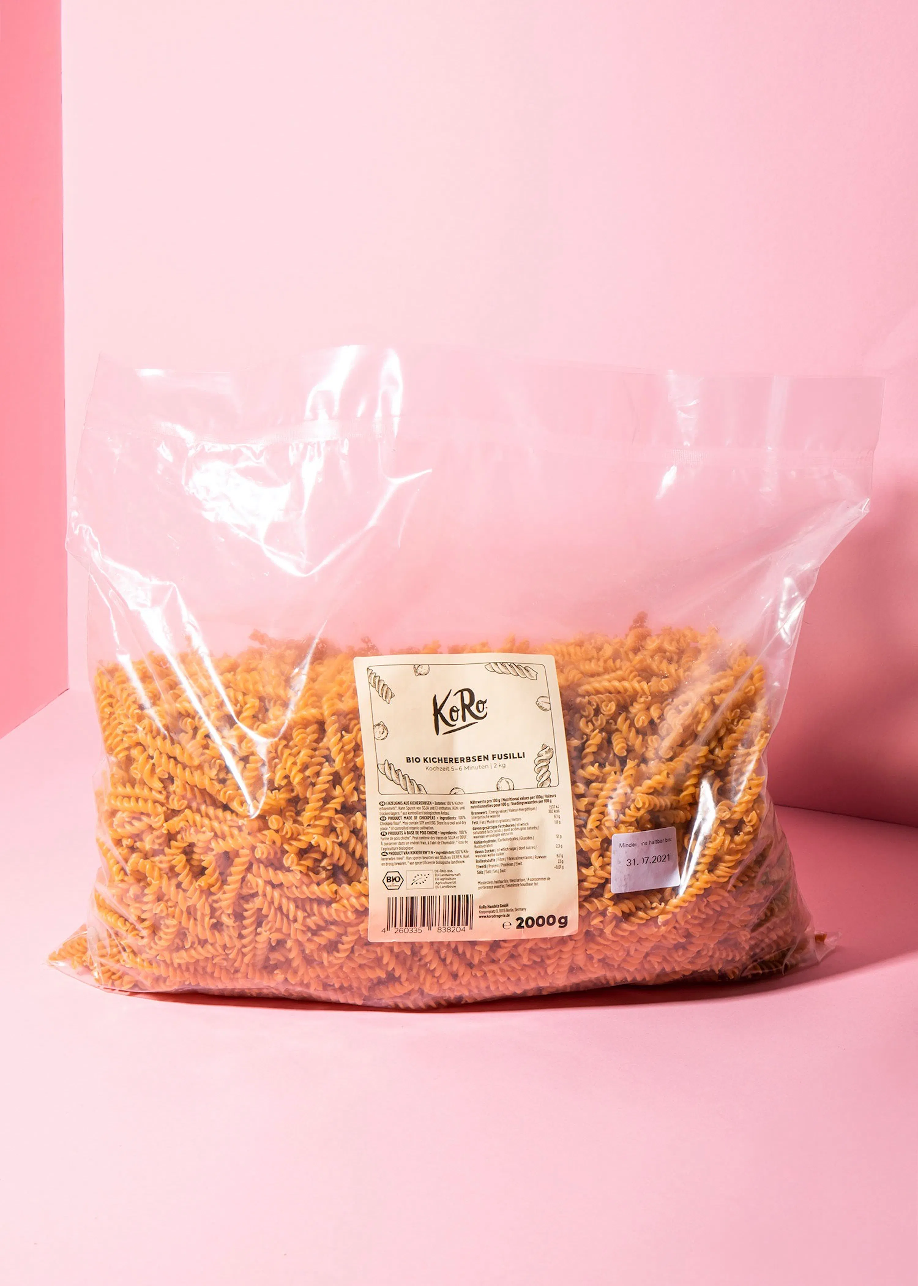 Fusilli de pois chiches bio 2 kg